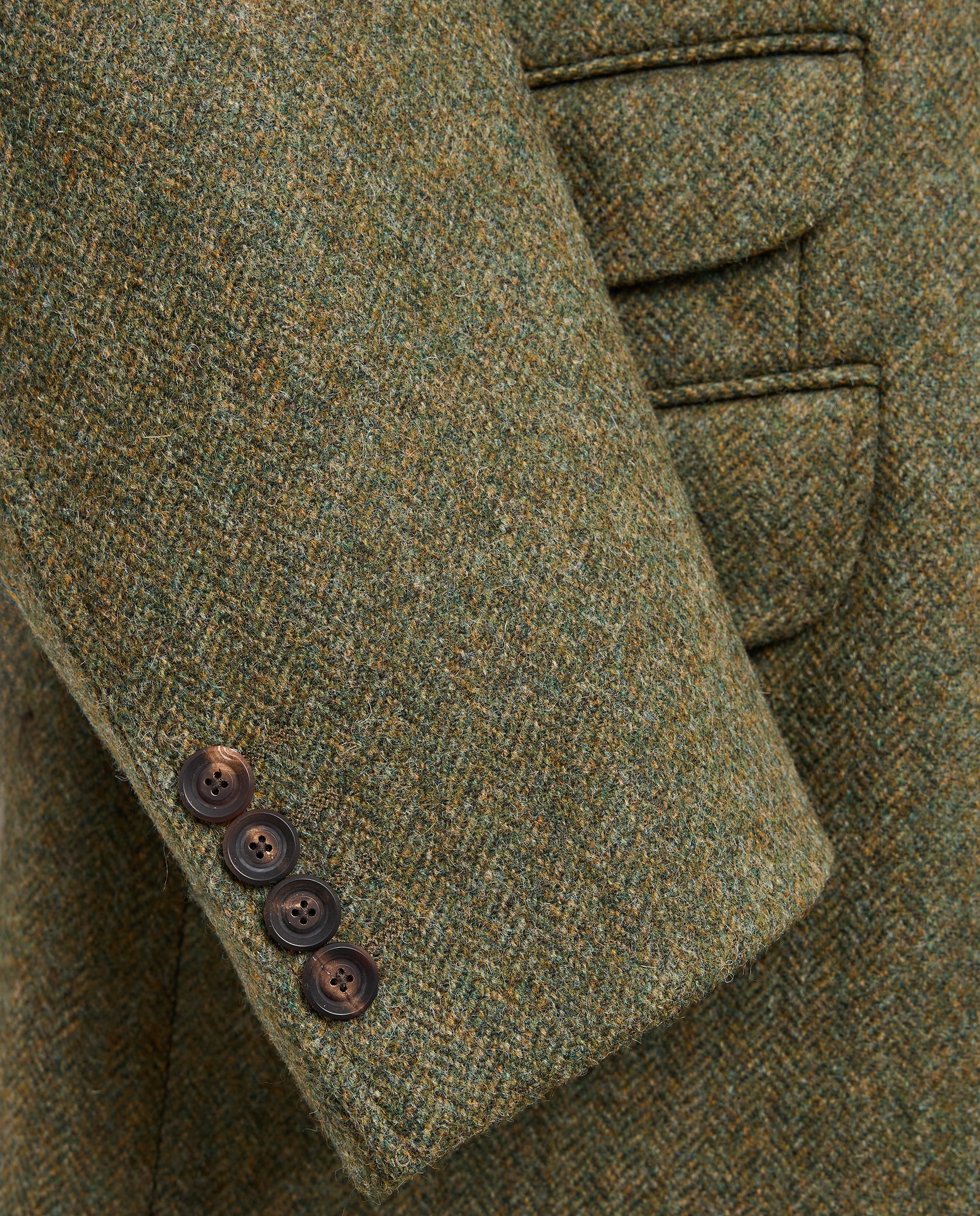 Chaqueta regular fit espiga tweed 100% lana hombre tallas grandes - Emidio Tucci - Verde Verde-2