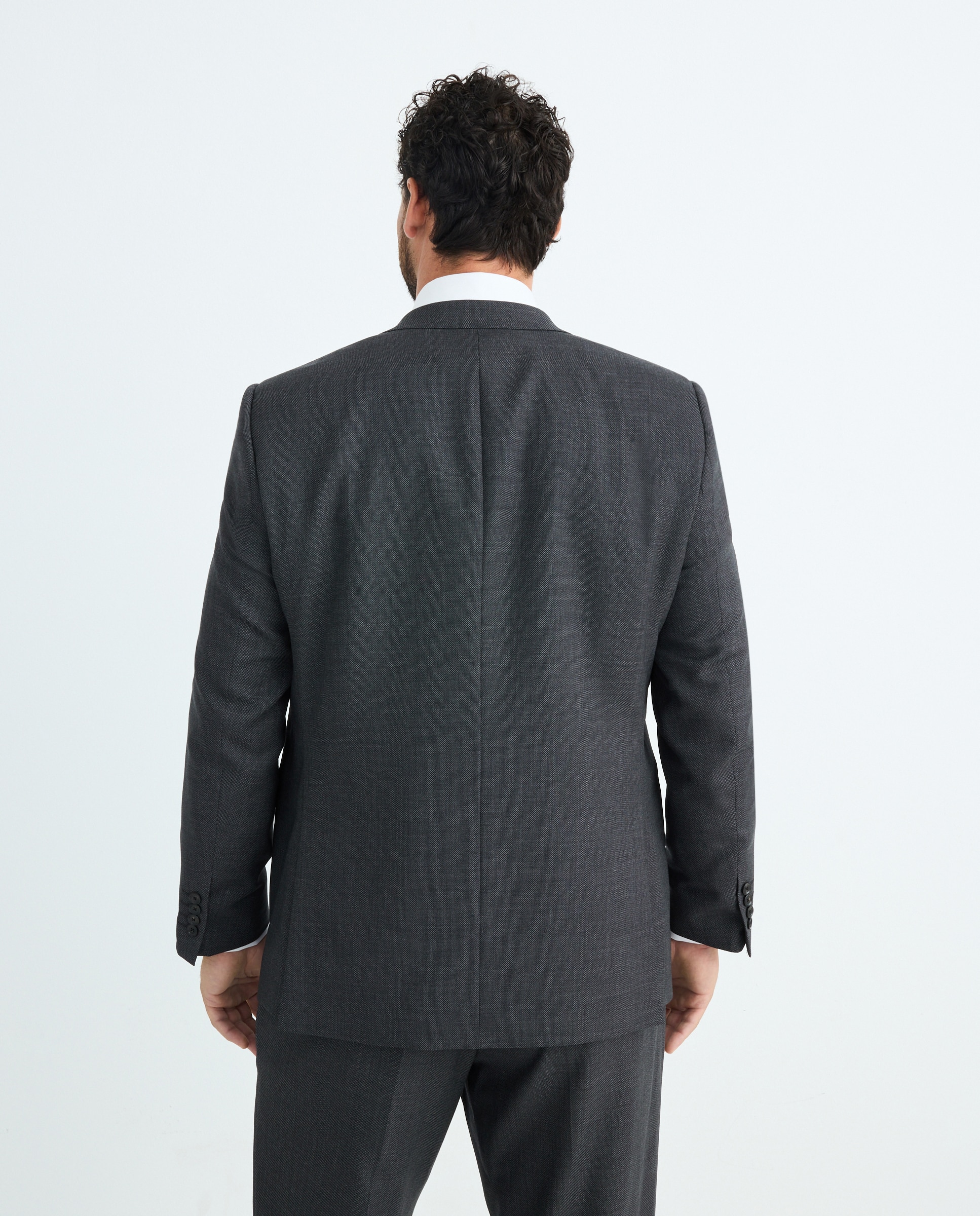 Pantalón separate Classic ojo de perdiz vestir 100% Lana hombre tallas grandes - Emidio Tucci - Gris Gris-4
