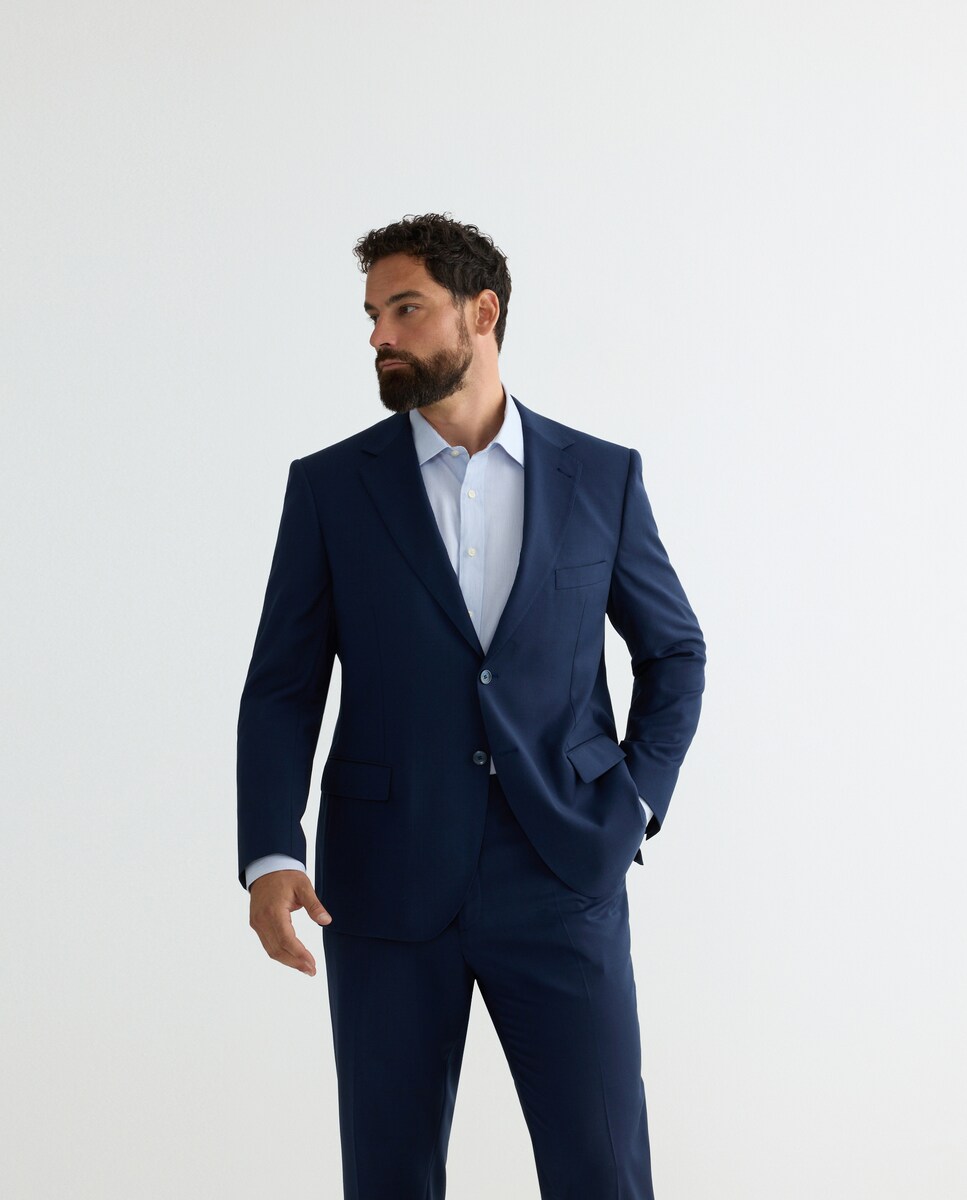 Chaqueta separate tallas grandes traje hombre cuadro gales azul