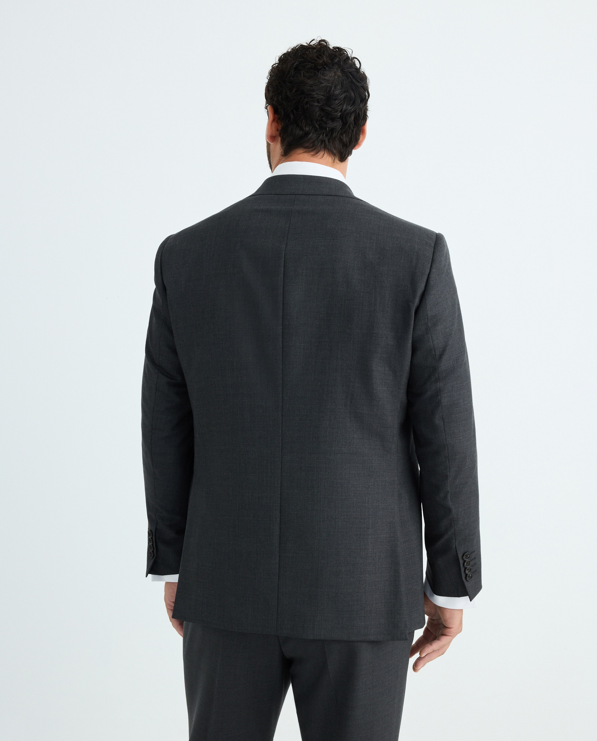 Chaqueta separate Custom liso vestir 100% Lana hombre tallas grandes - Emidio Tucci - Gris oscuro Gris oscuro-4