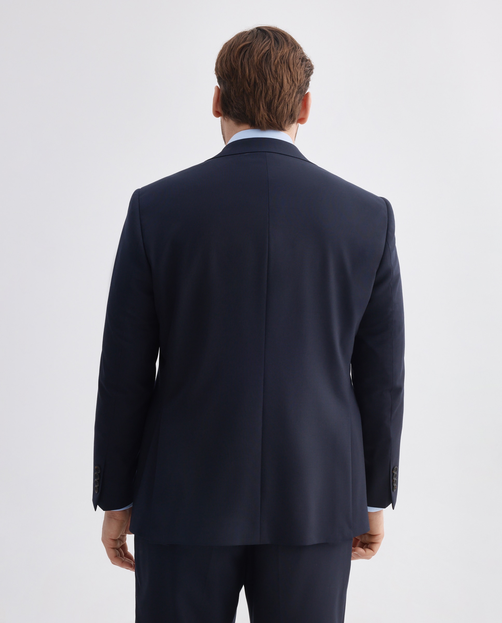 Chaqueta separate Custom liso vestir 100% Lana hombre tallas grandes - Emidio Tucci - Azul marino Azul marino-3