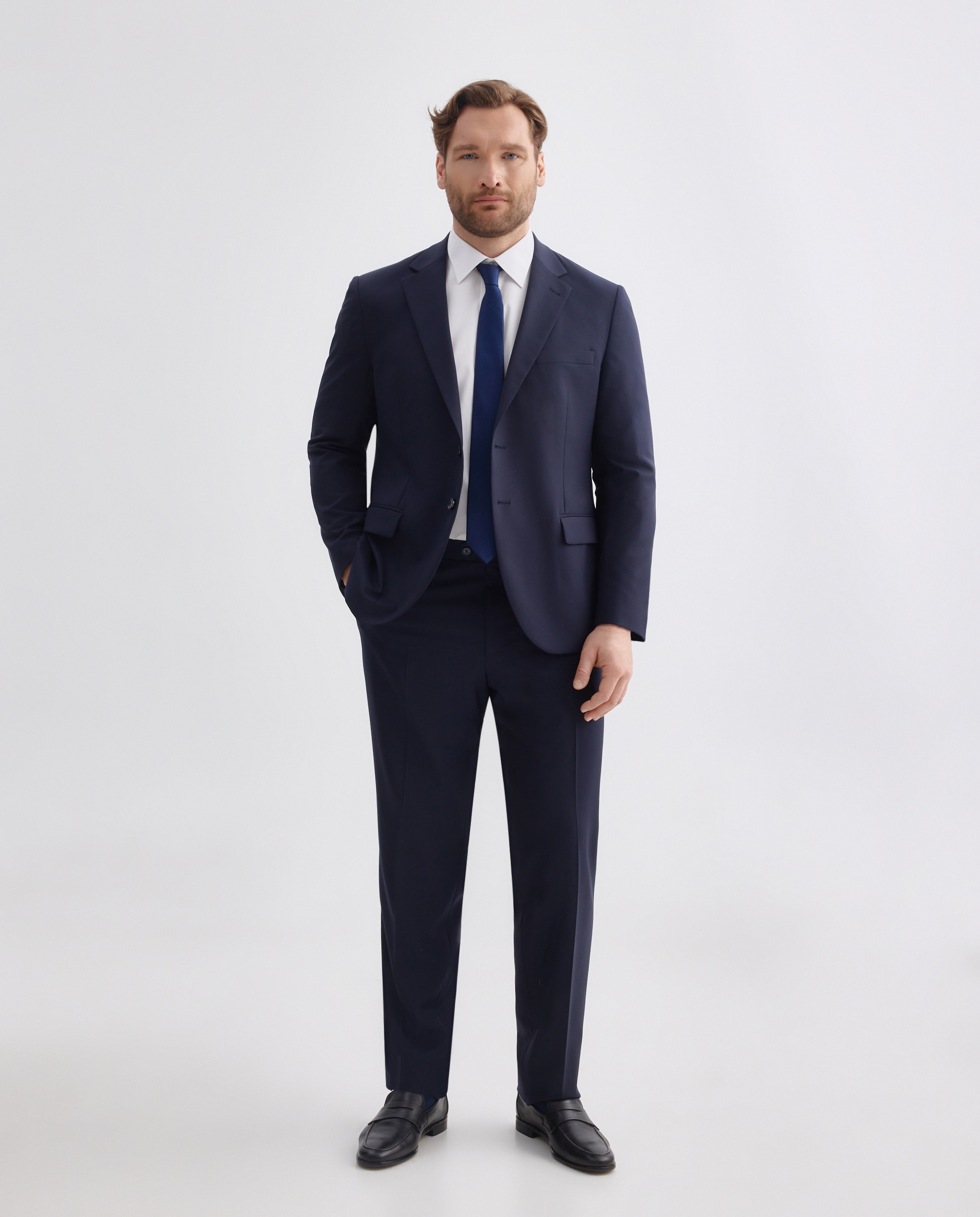 Pantalón de traje tallas grandes separate de hombre lavable - Dustin - Azul marino Azul marino-1