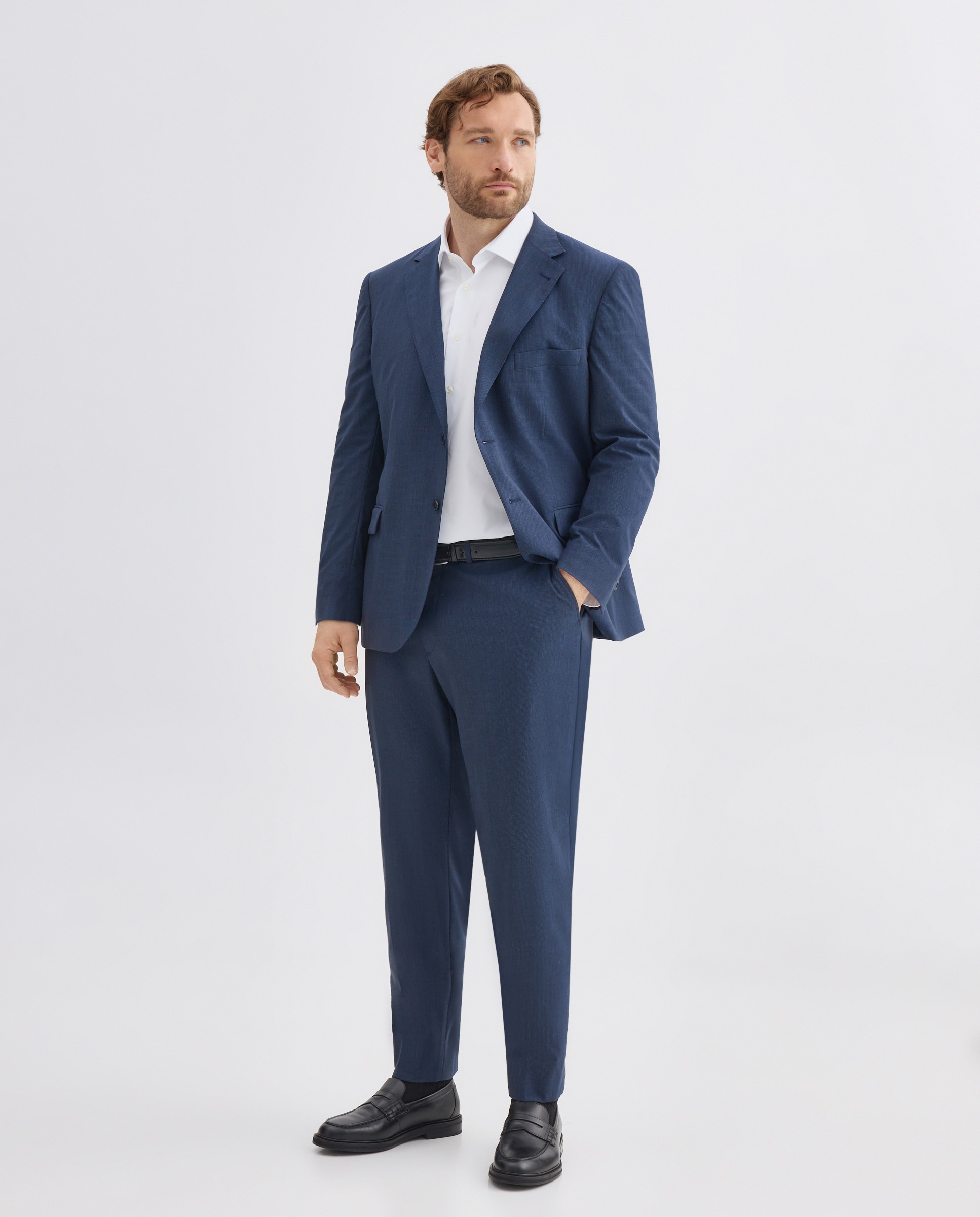 Pantalón hombre traje separate microdibujo pata de gallo. - Dustin - Azul marino Azul marino-1