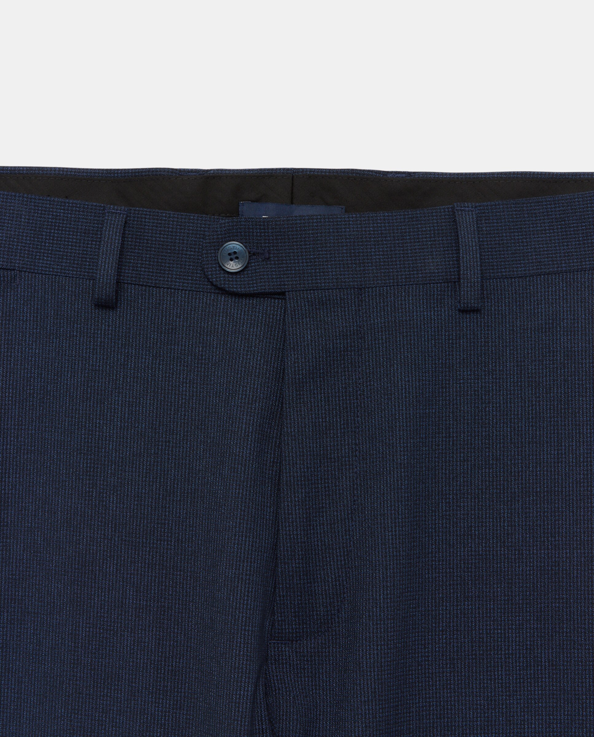 Pantalon de vestir con microdibujo hombre tallas grandes - Dustin - Azul Azul-5