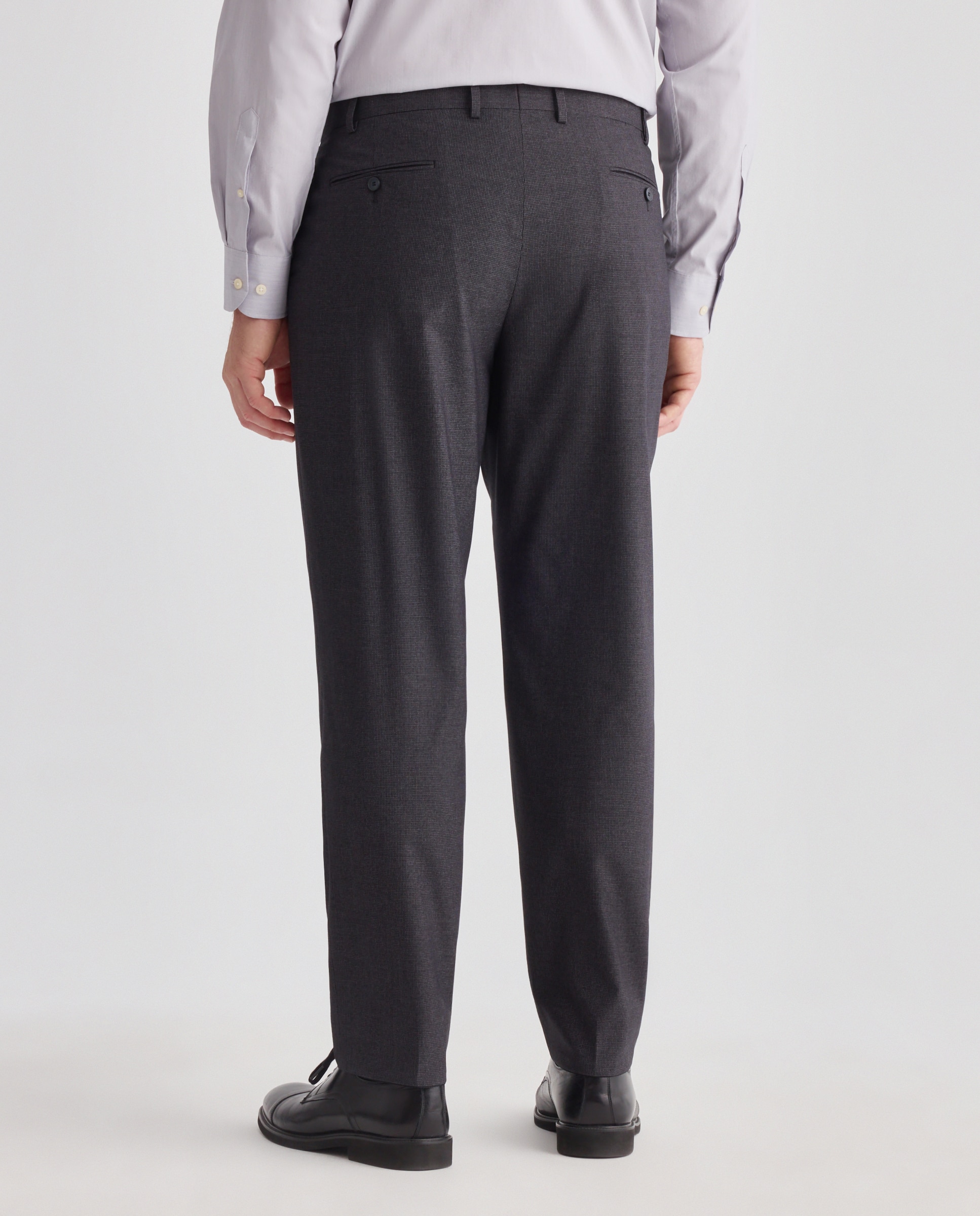 Pantalon de vestir con microdibujo hombre tallas grandes - Dustin - Gris Gris-3