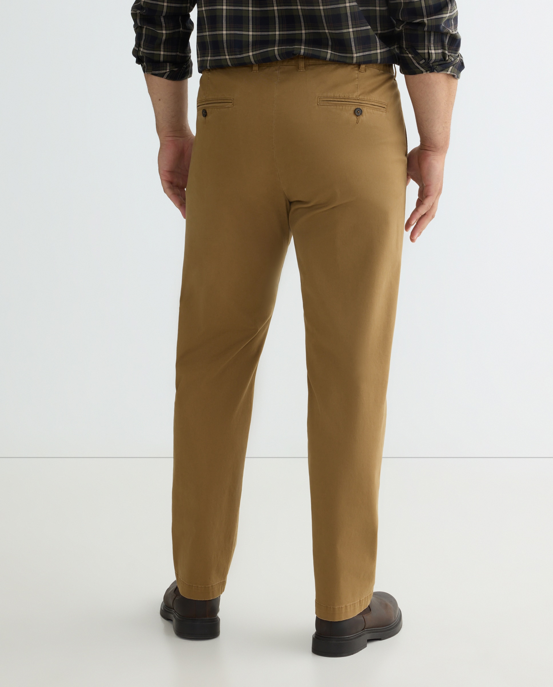 Pantalon hombre de sport de cintura con gomas, regular algodón elastómero tallas grandes - Dustin - Camel Camel-3
