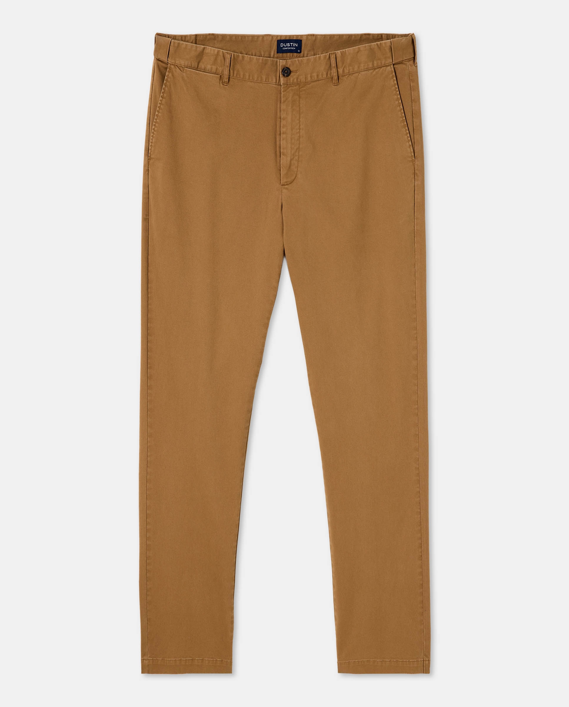 Pantalon hombre de sport de cintura con gomas, regular algodón elastómero tallas grandes - Dustin - Camel Camel-4