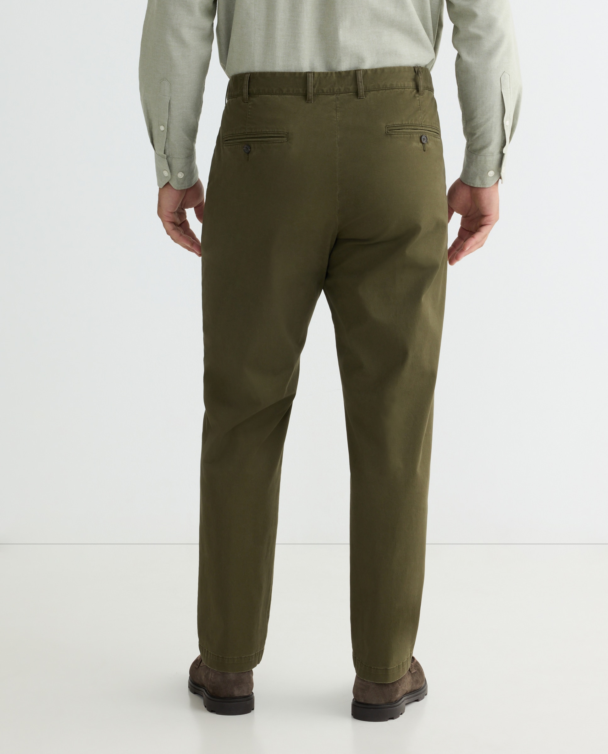 Pantalon hombre de sport de cintura con gomas, regular algodón elastómero tallas grandes - Dustin - Kaki Kaki-3