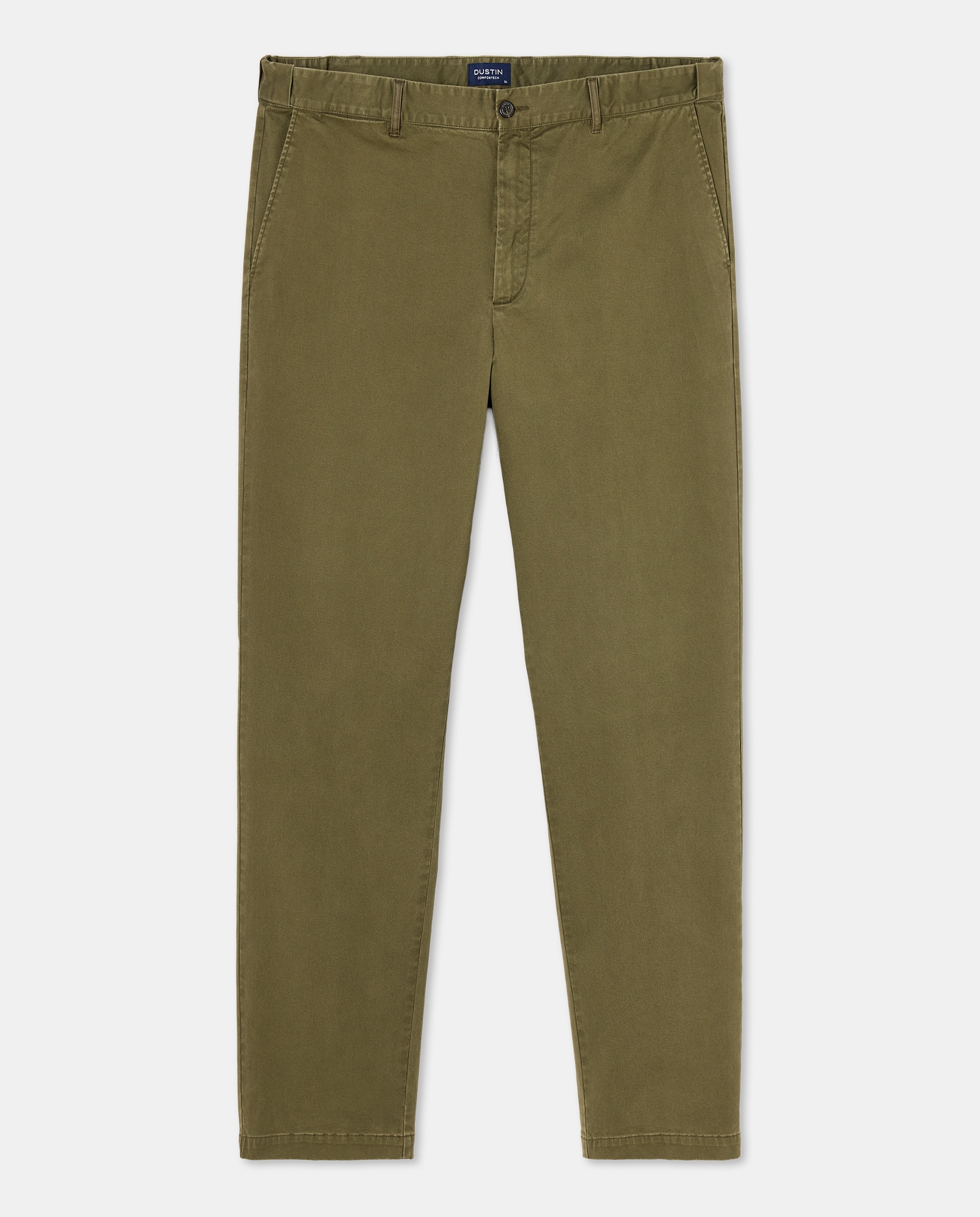Pantalon hombre de sport de cintura con gomas, regular algodón elastómero tallas grandes - Dustin - Kaki Kaki-4