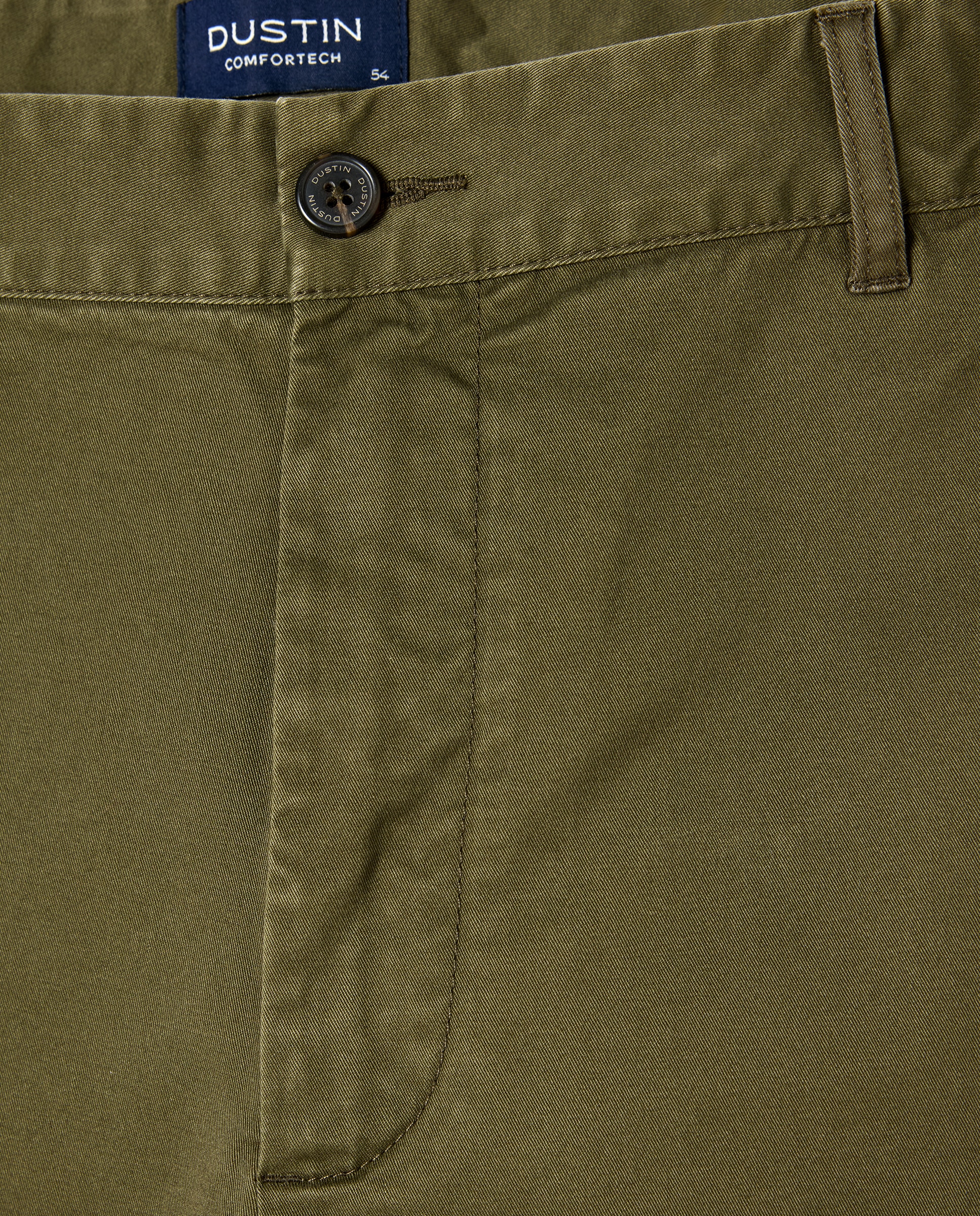 Pantalon hombre de sport de cintura con gomas, regular algodón elastómero tallas grandes - Dustin - Kaki Kaki-5
