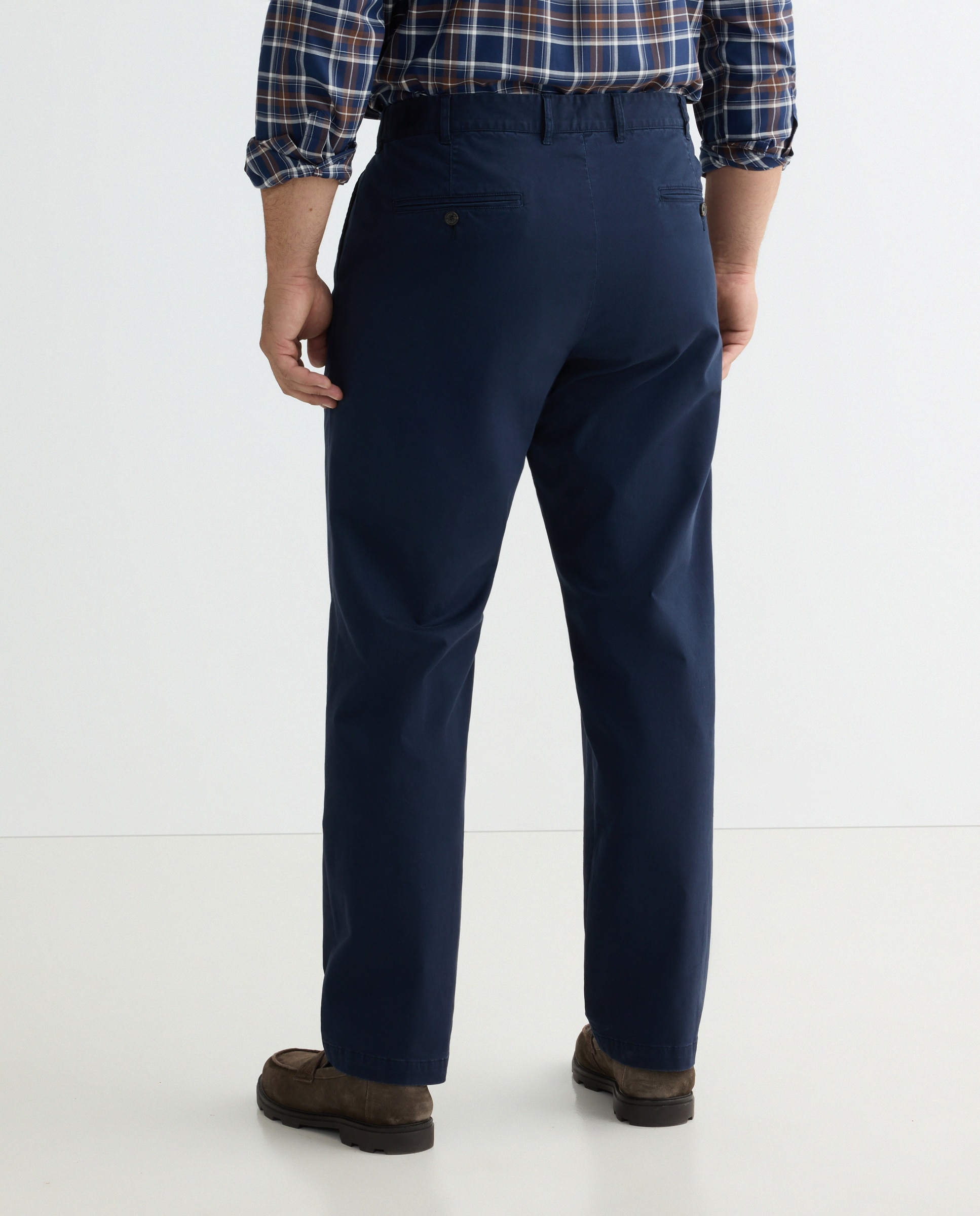 Pantalon hombre de sport de cintura con gomas, regular algodón elastómero tallas grandes - Dustin - Azul marino Azul marino-3