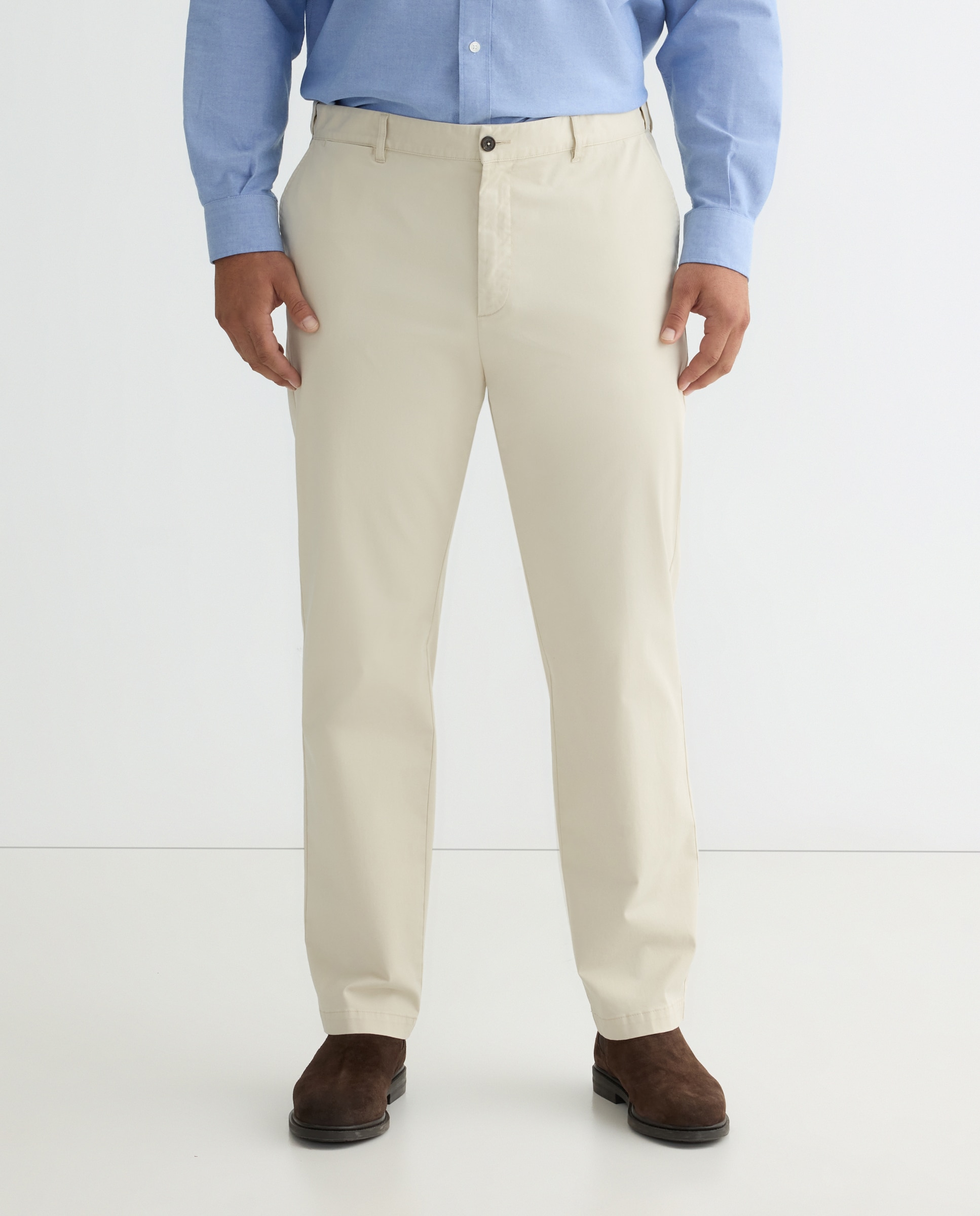 Pantalon hombre de sport de cintura con gomas, regular algodón elastómero tallas grandes - Dustin - Piedra Piedra-2