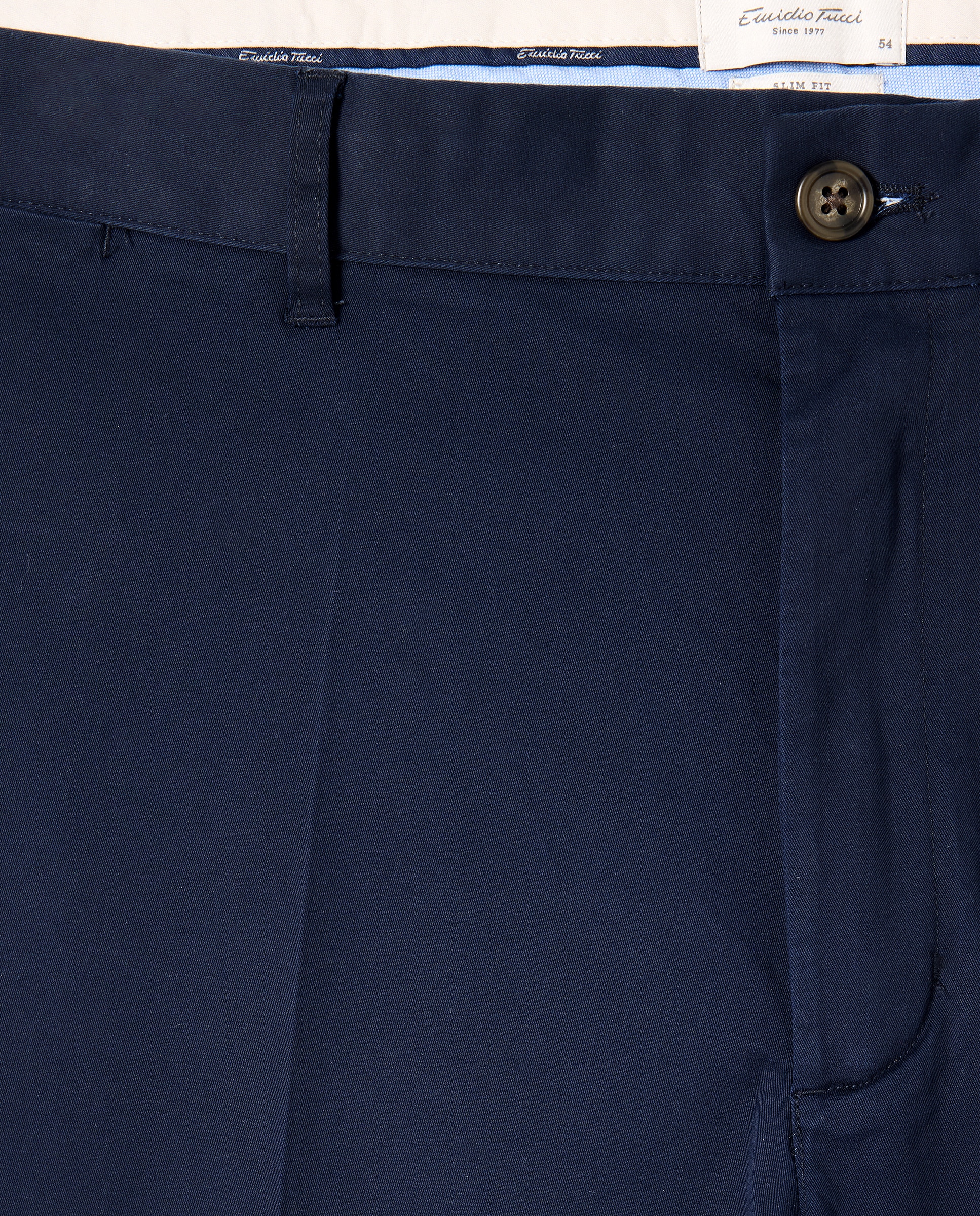 Pantalón chino slim fit twill hombre tallas grandes - Emidio Tucci - Azul marino Azul marino-5