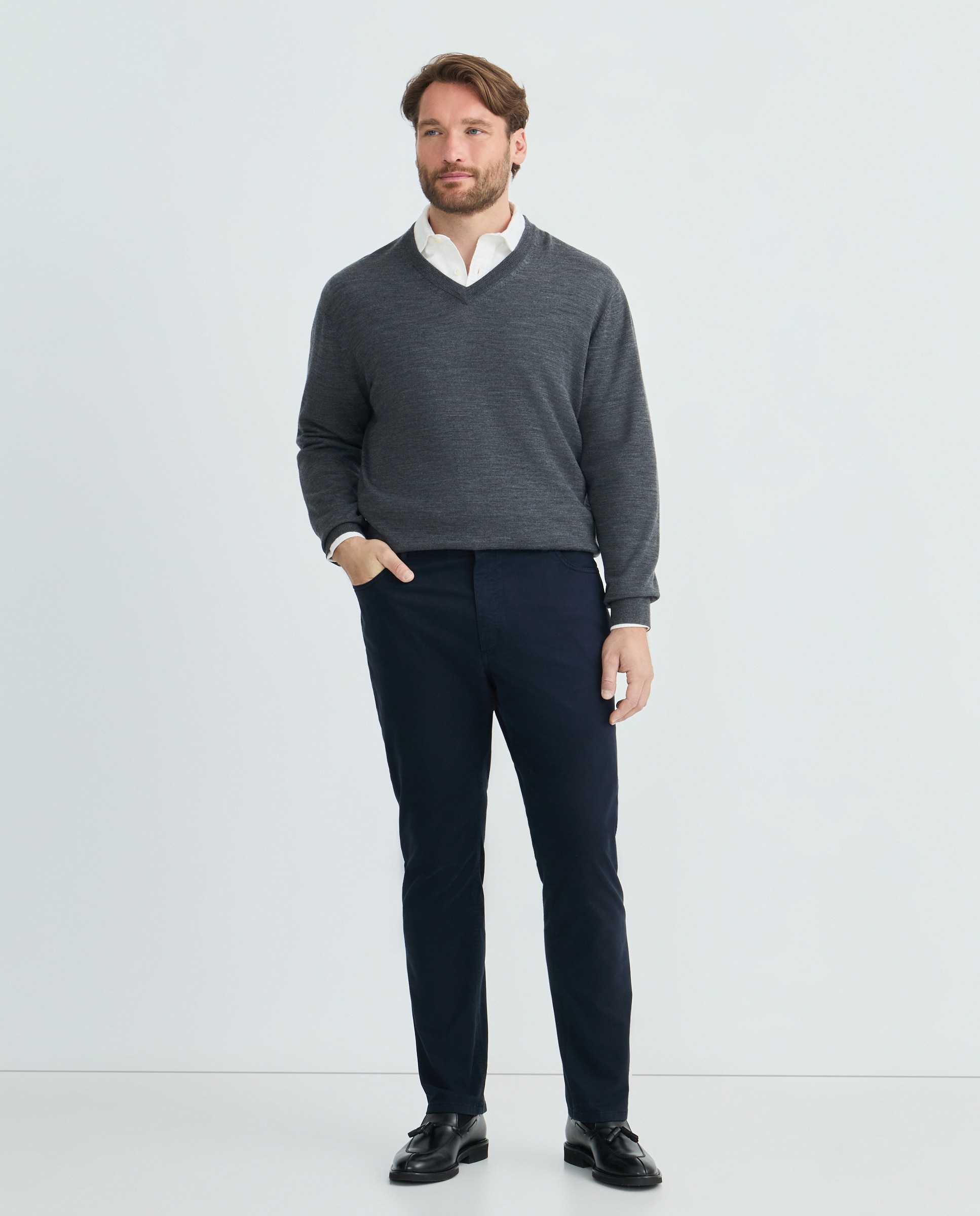 Emidio Tucci - Pantalón 5 bolsillos hombre sport tallas grandes.