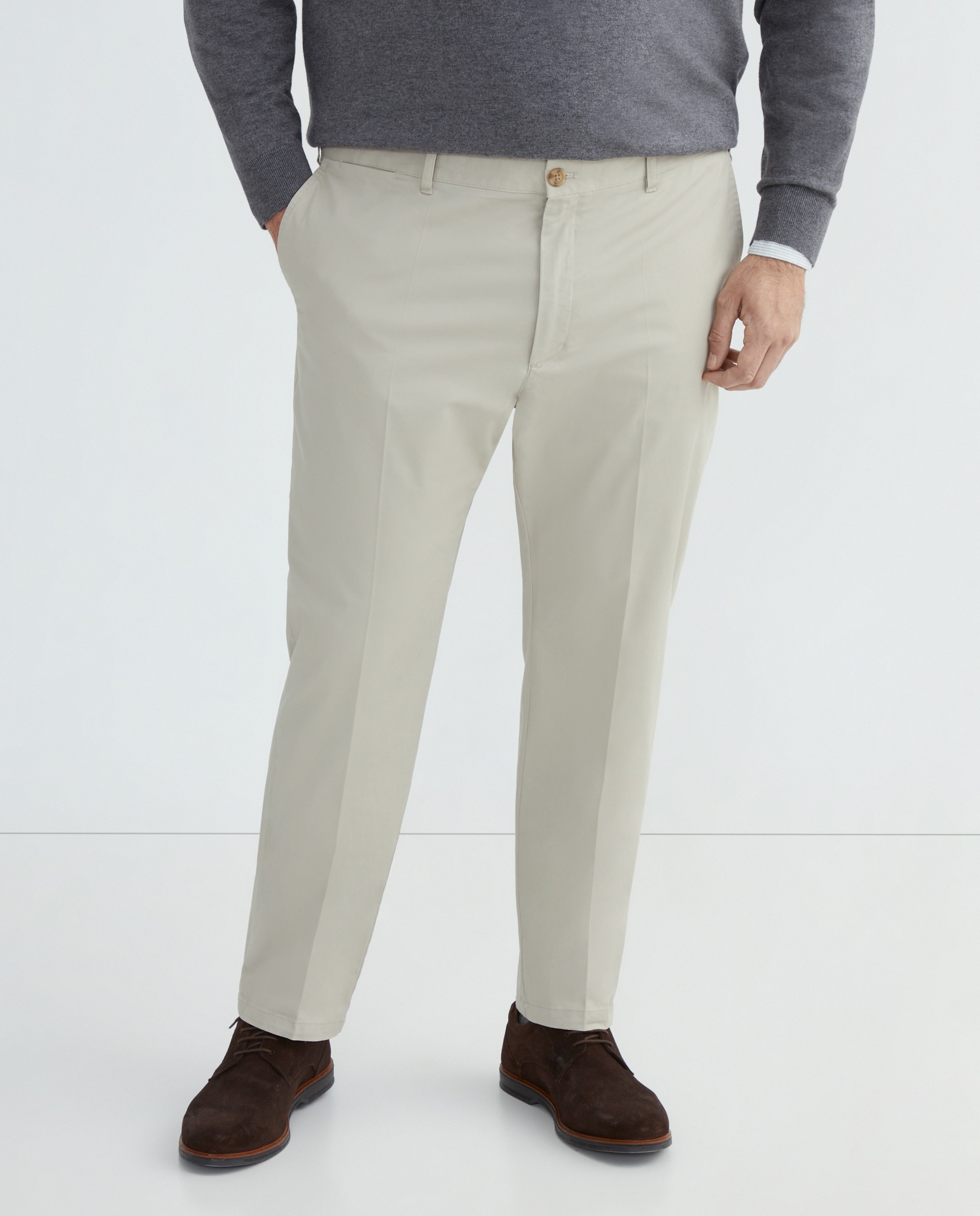 Pantalón chino slim fit twill hombre tallas grandes - Emidio Tucci - Piedra Piedra-2