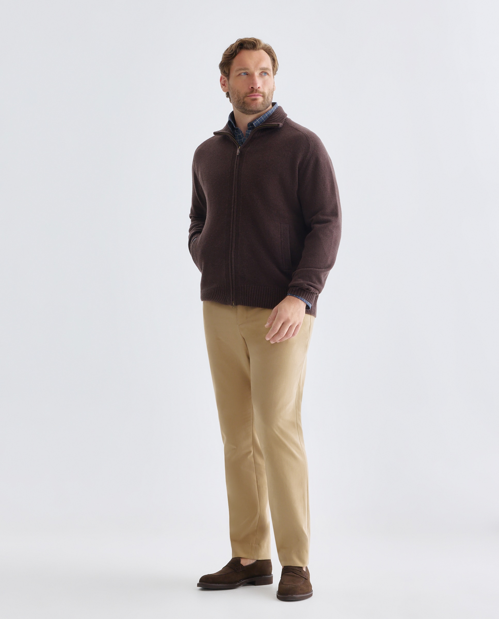 Imagen 0 de Pantalón chino regular fit algodón 100% hombre tallas grandes Beige