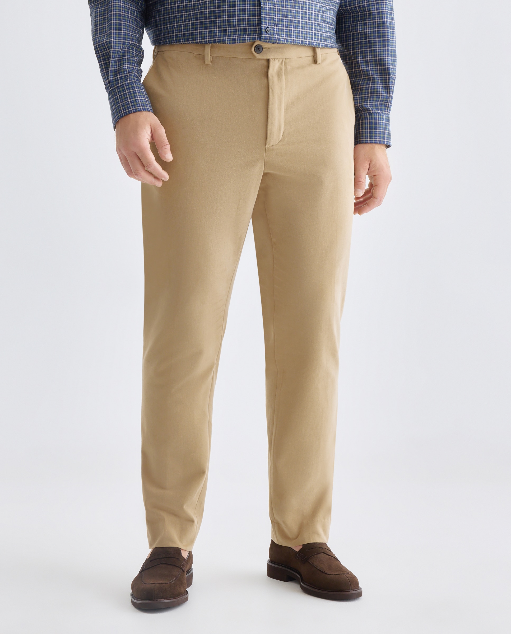 Pantalón chino regular fit algodón 100% hombre tallas grandes - Emidio Tucci - Beige Beige-2