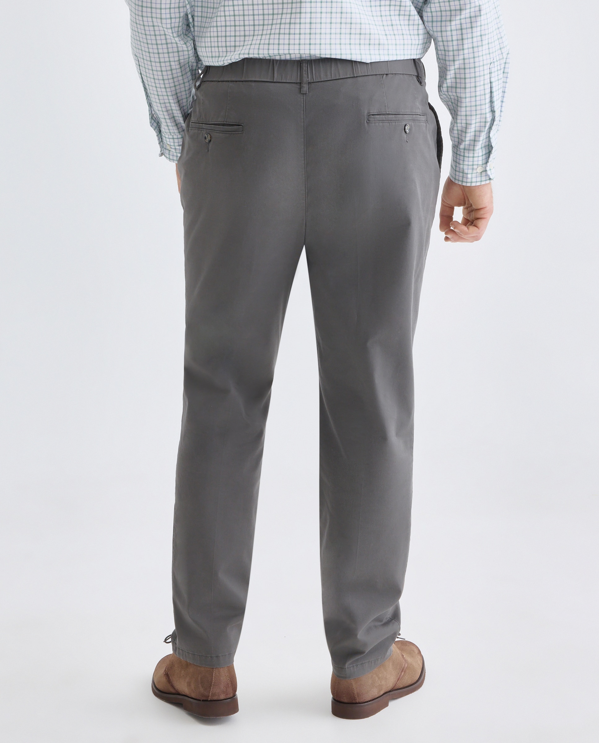 Pantalón chino regular fit twill hombre talals grandes - Emidio Tucci - Gris Gris-3