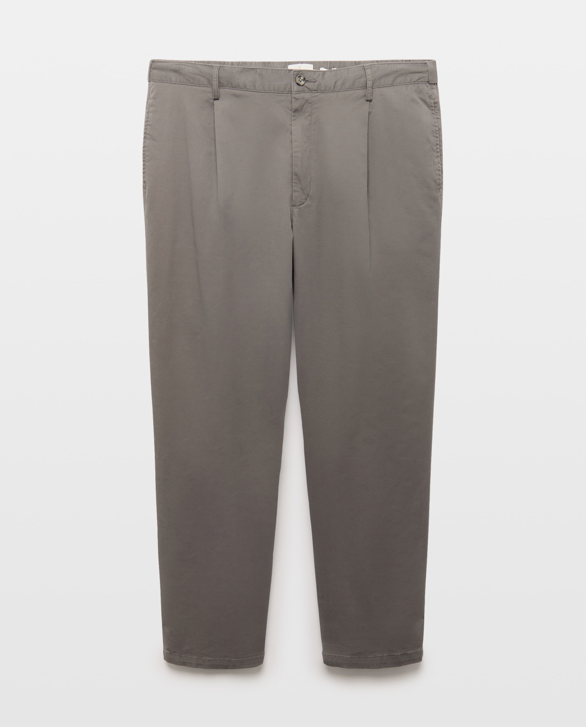 Pantalón chino regular fit twill hombre talals grandes - Emidio Tucci - Gris Gris-4