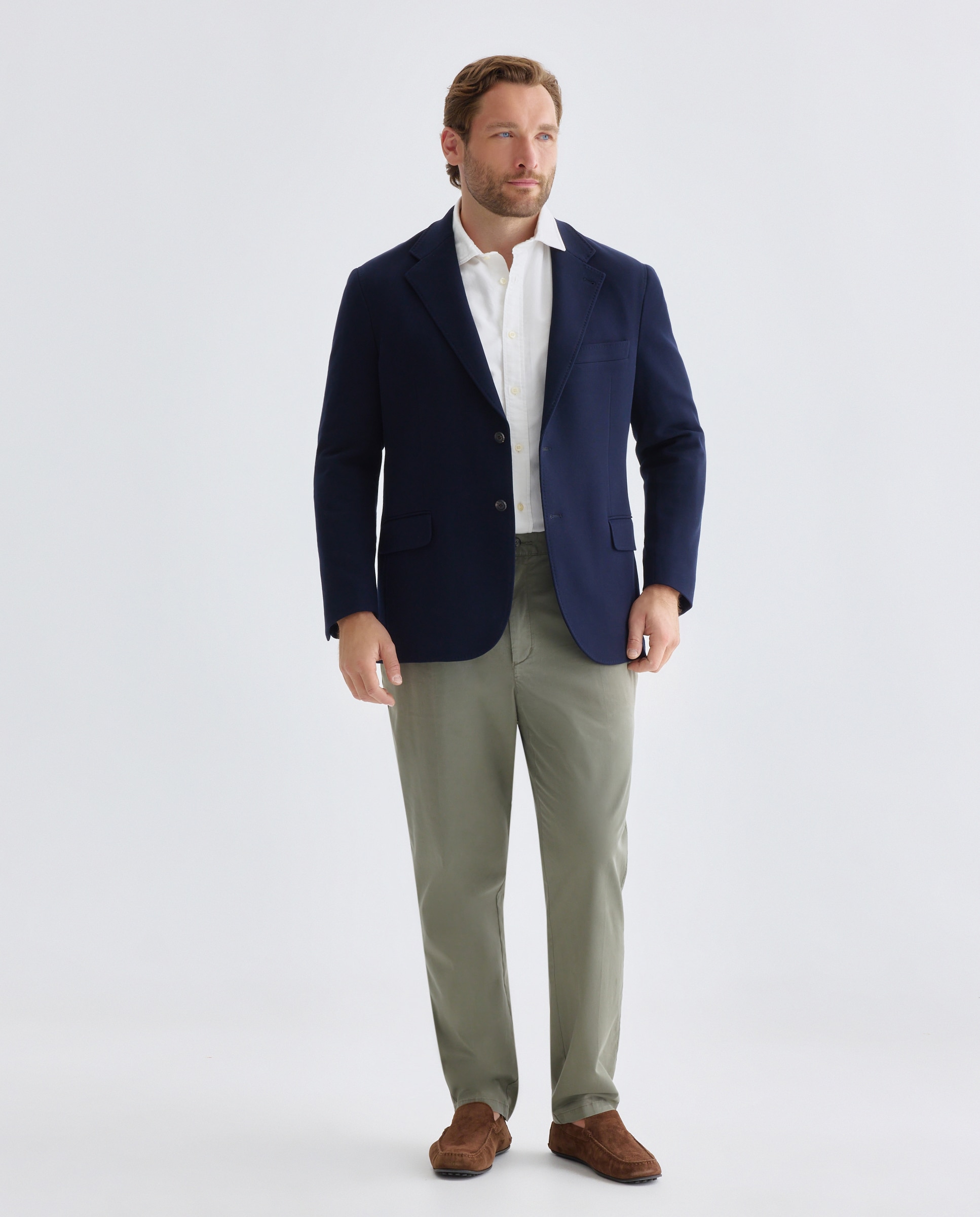 Pantalón chino regular fit twill hombre talals grandes - Emidio Tucci - Verde Verde-1