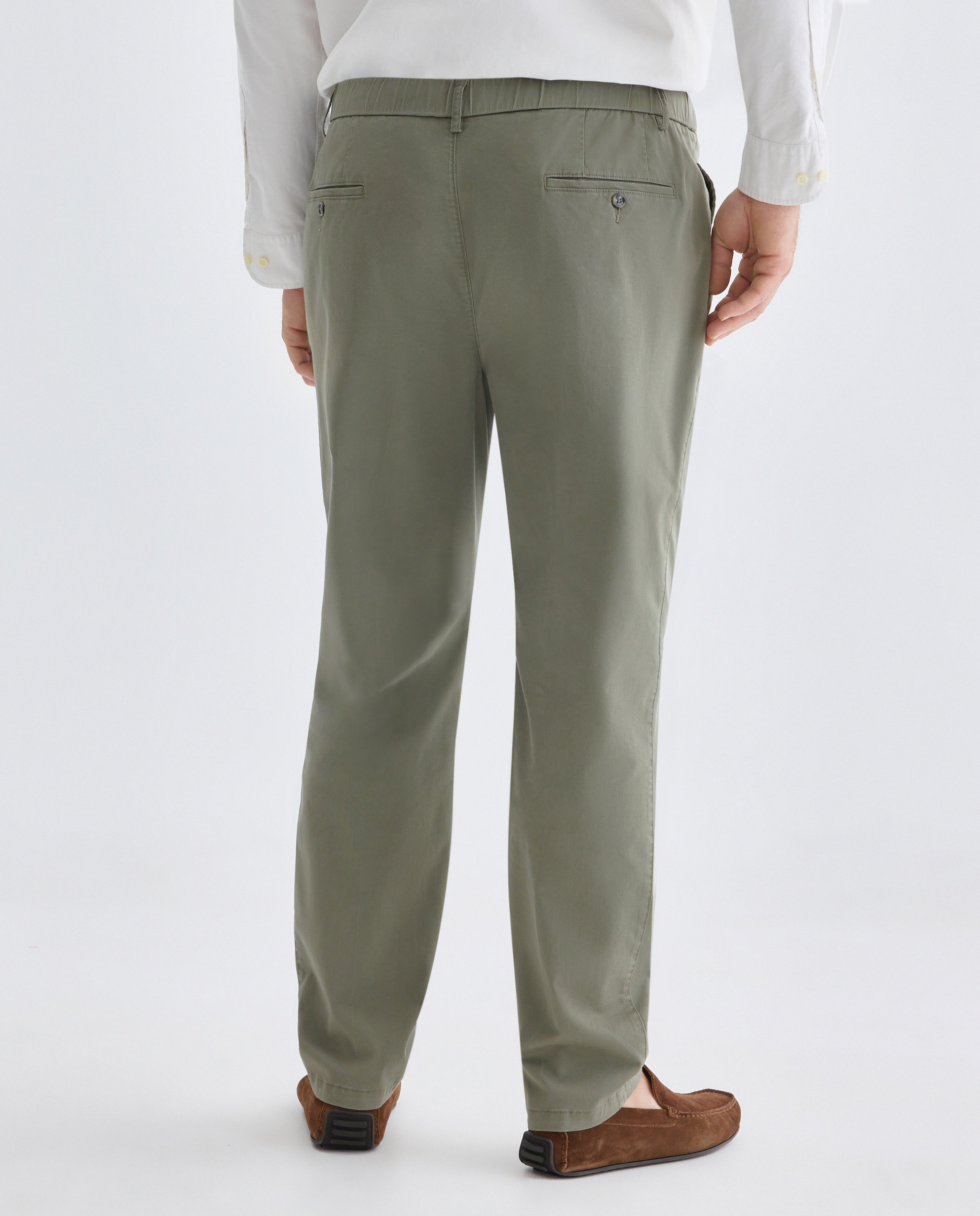 Pantalón chino regular fit twill hombre talals grandes - Emidio Tucci - Verde Verde-3