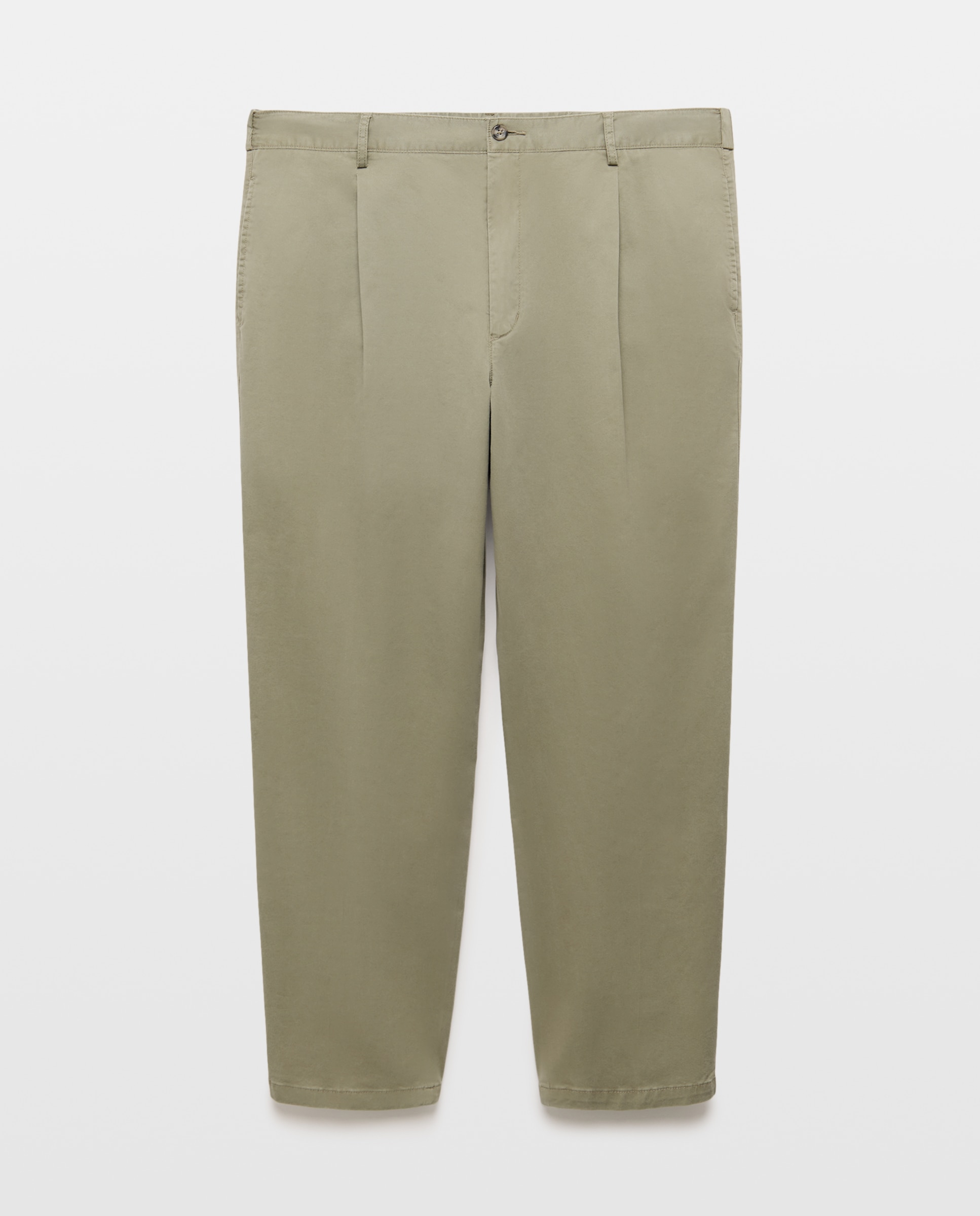 Pantalón chino regular fit twill hombre talals grandes - Emidio Tucci - Verde Verde-4