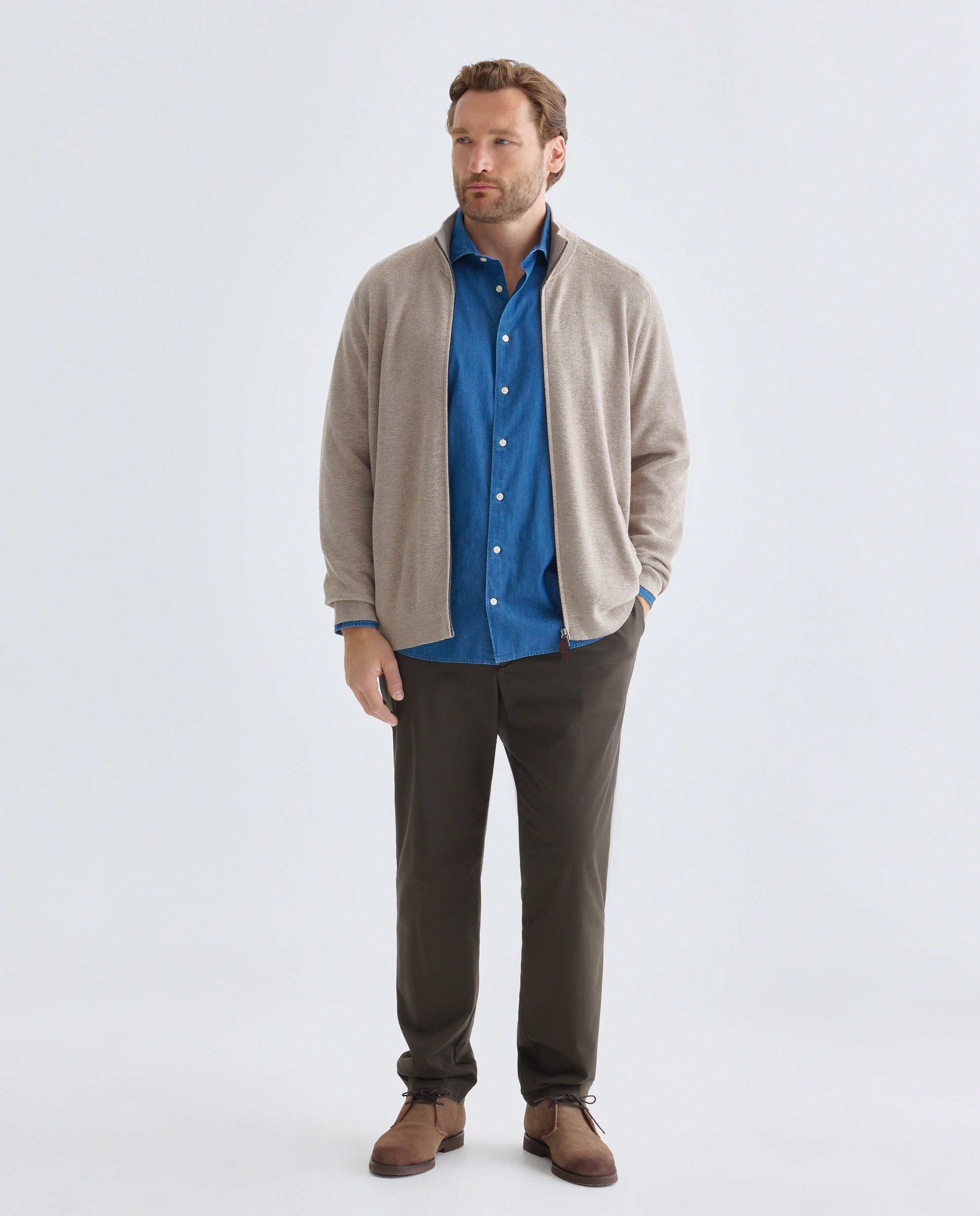 Pantalón de hombre sport Fit Regular - Emidio Tucci - Marrón Marrón-1