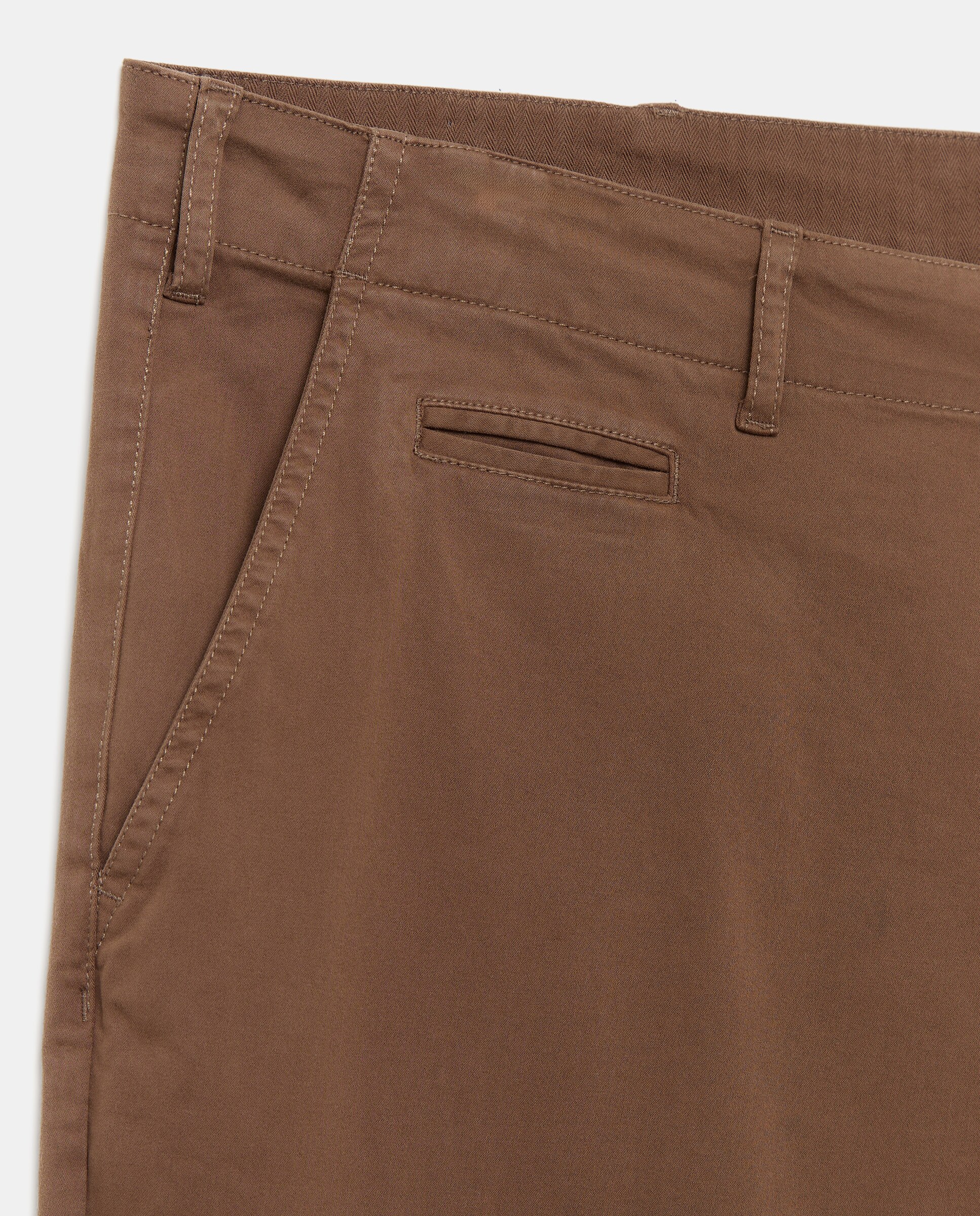 Pantalón chino regular fit satén hombre tallas grandes - Emidio Tucci - Marrón Marrón-5
