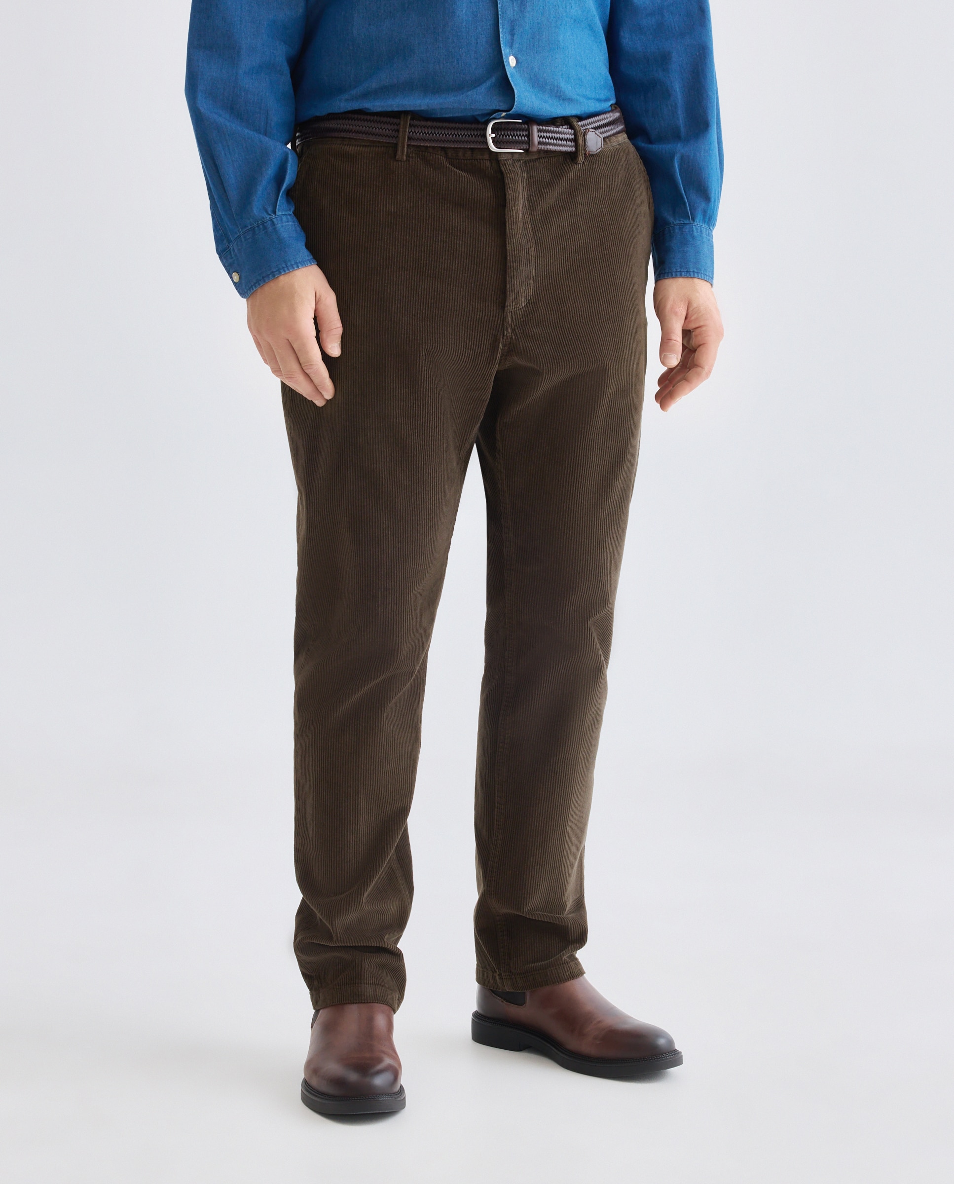 Pantalón pana regular fit tintado en prenda hombre tallas grandes - Emidio Tucci - Topo Topo-2