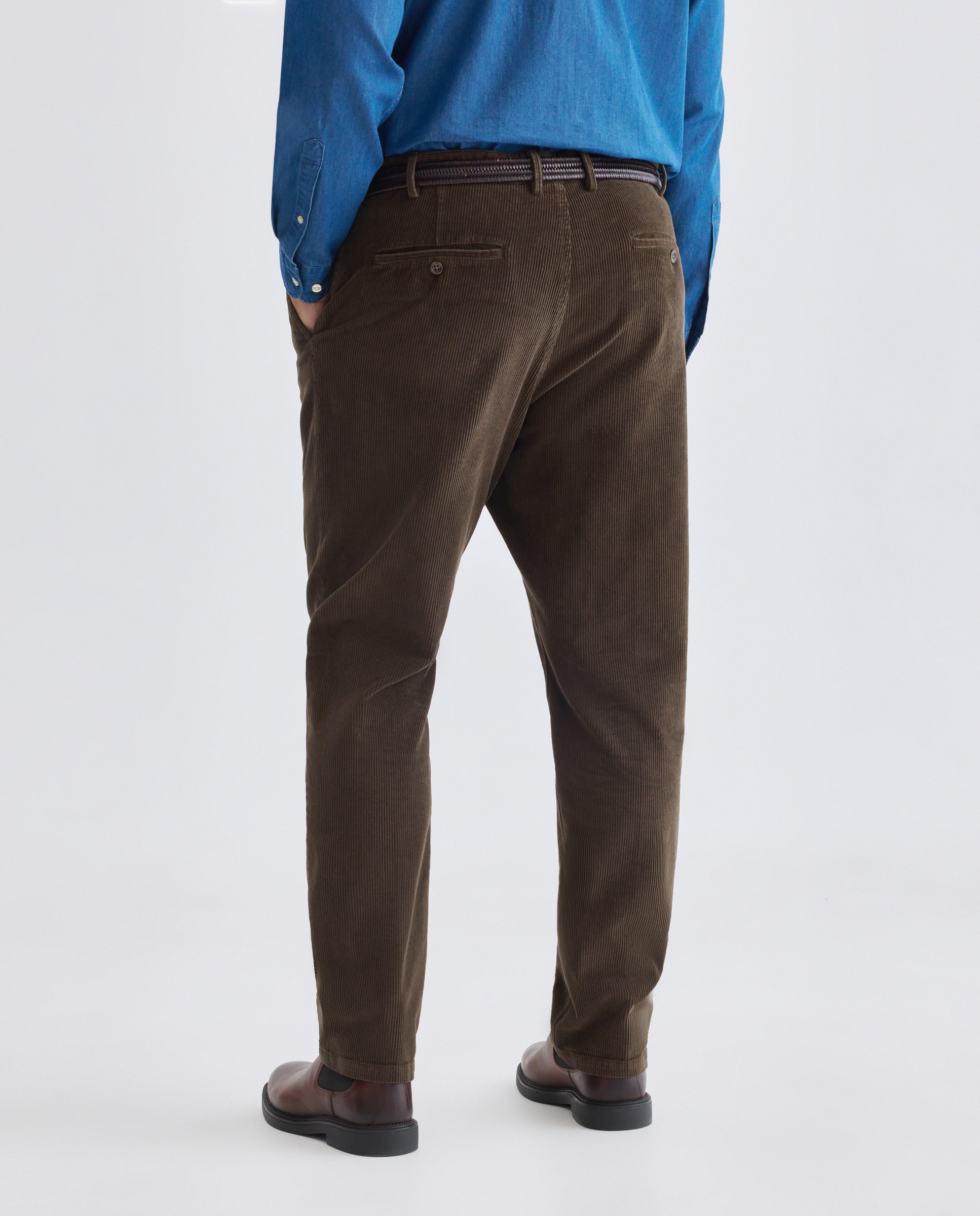 Pantalón pana regular fit tintado en prenda hombre tallas grandes - Emidio Tucci - Topo Topo-3