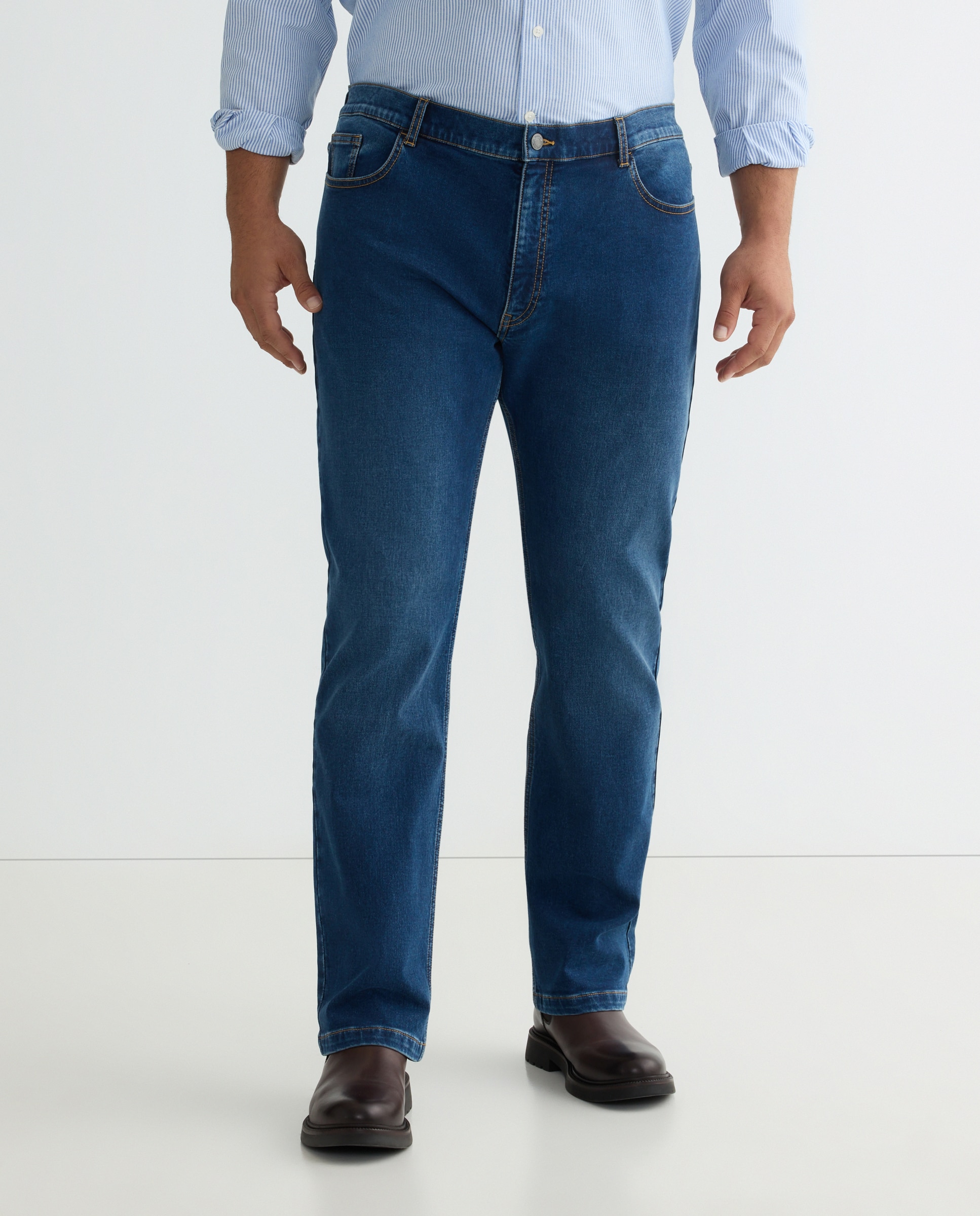 Vaquero Essential de hombre regular tallas grandes - Dustin - Azul índigo Azul índigo-2