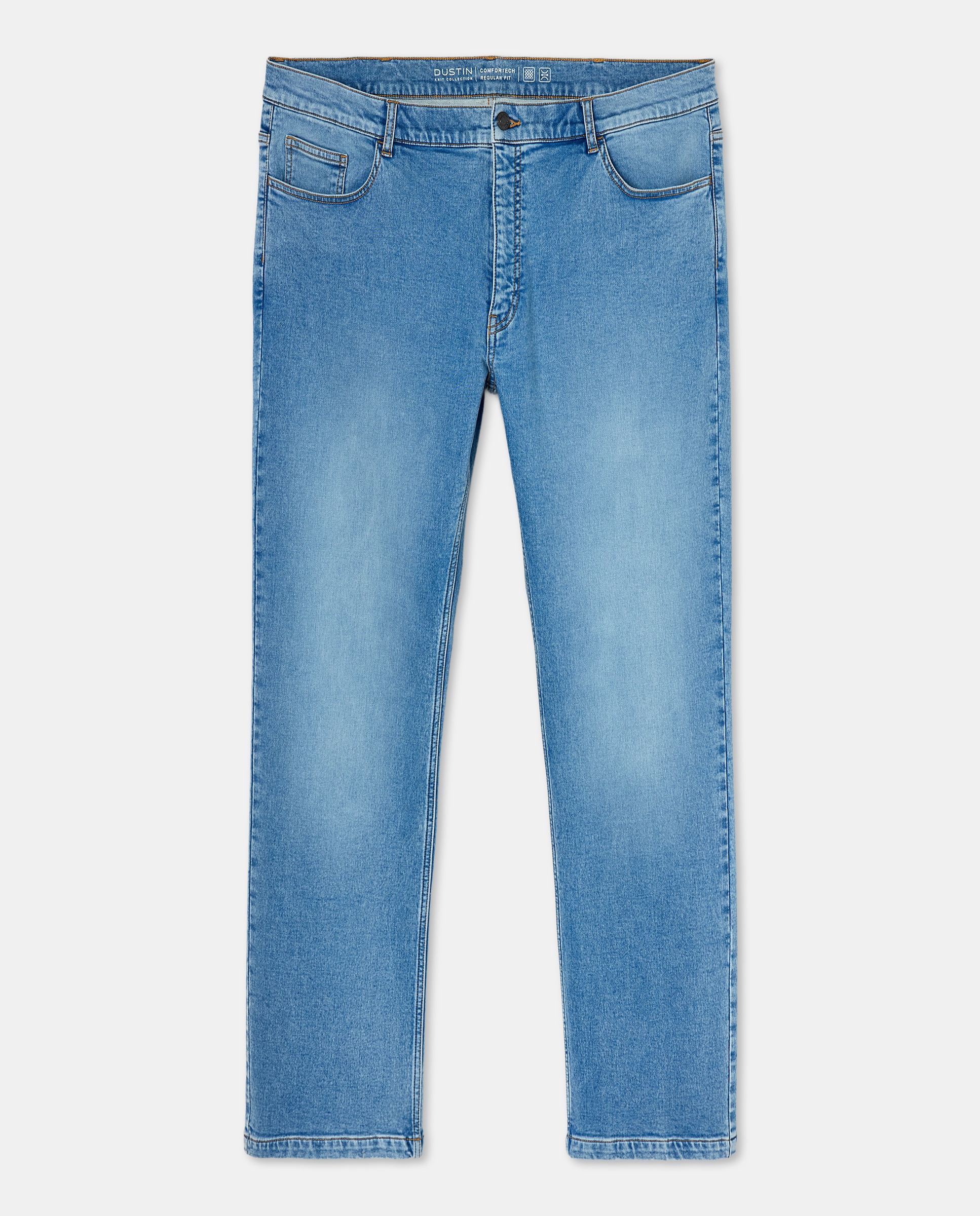 Jeans Essential Regular Tamanhos Grandes Azul-claro-4