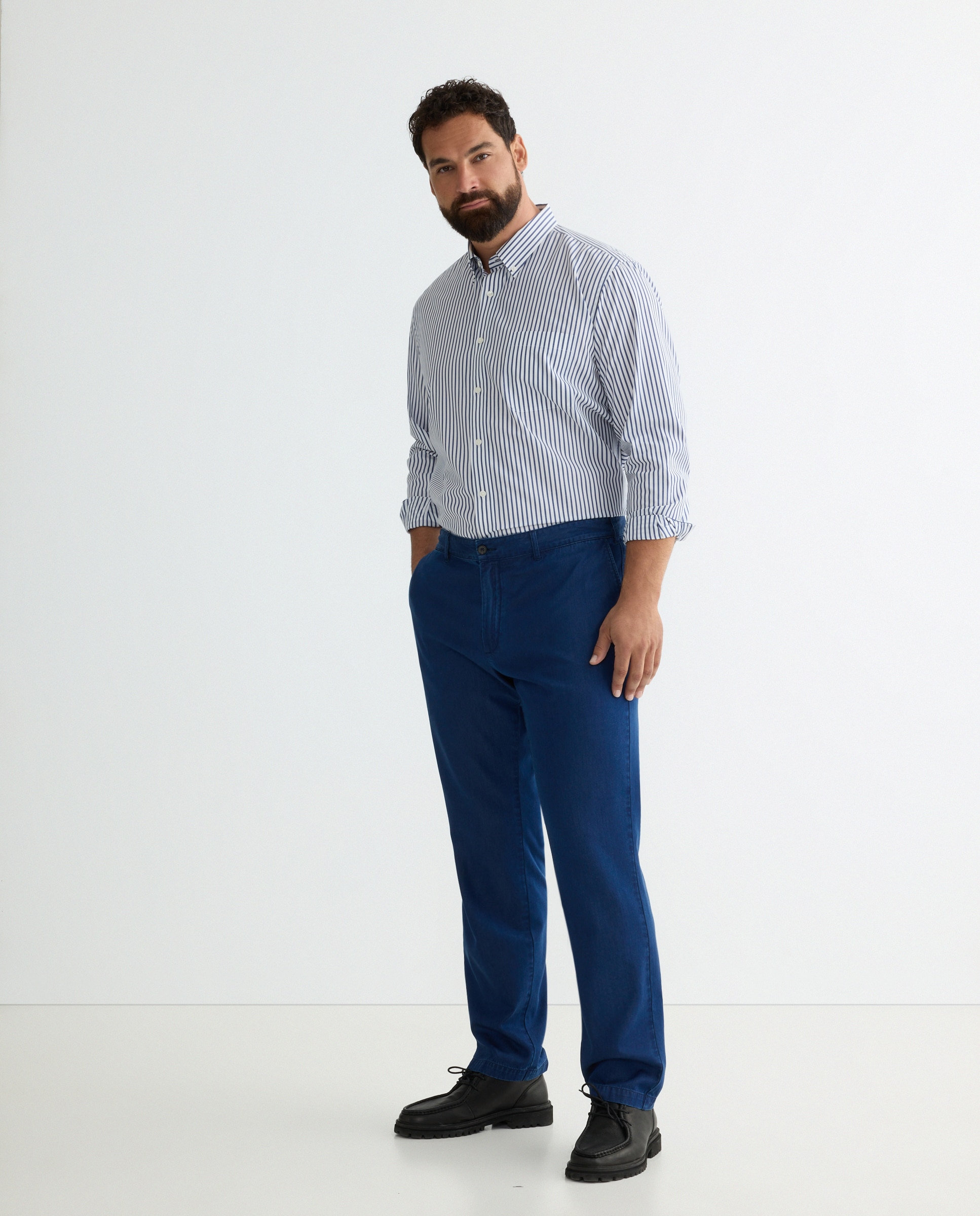 Dustin - Vaquero chino hombre sport clásico sin pliegues tallas grandes.