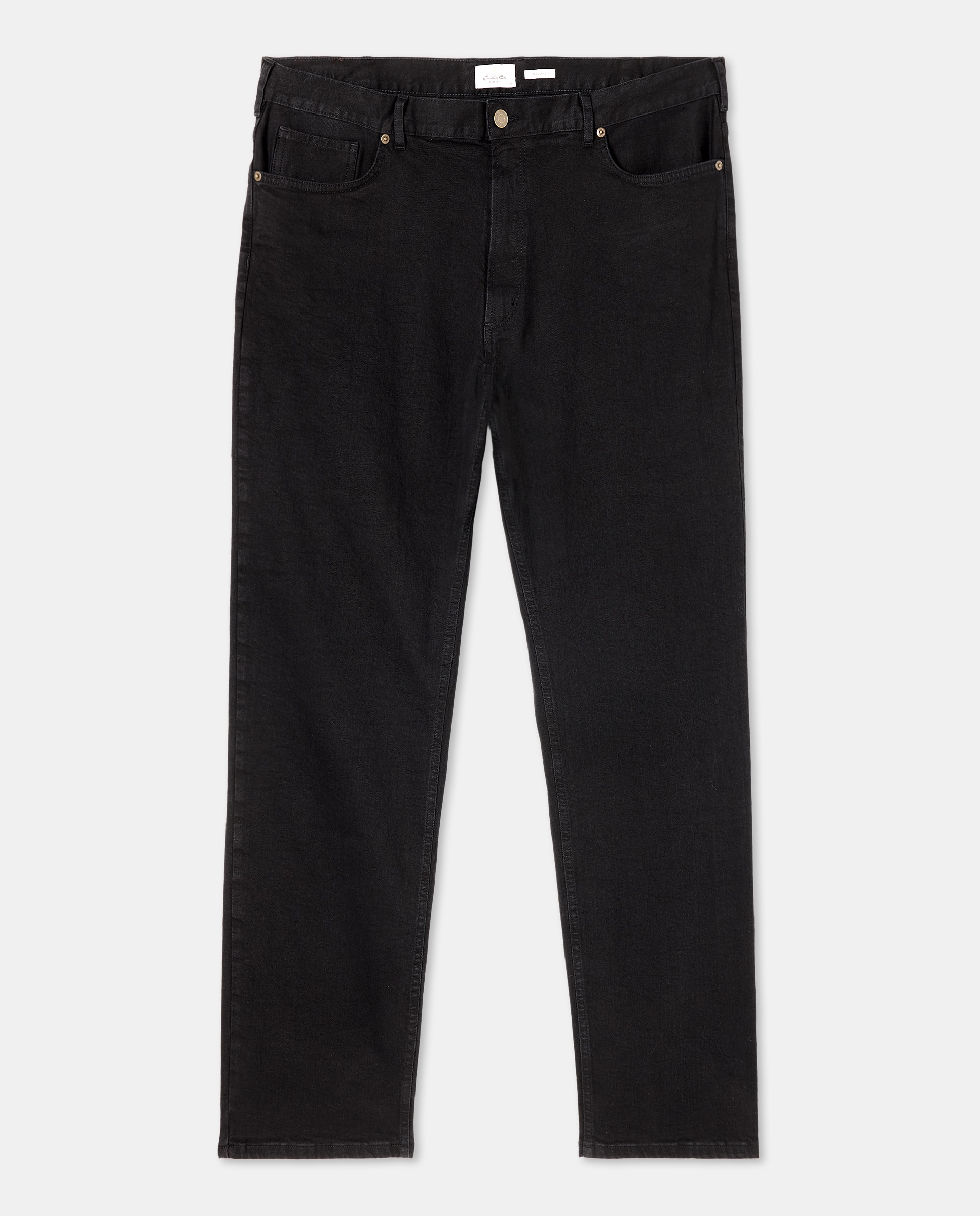 Jeans de 5 Bolsos Tamanhos Grandes Preto-4