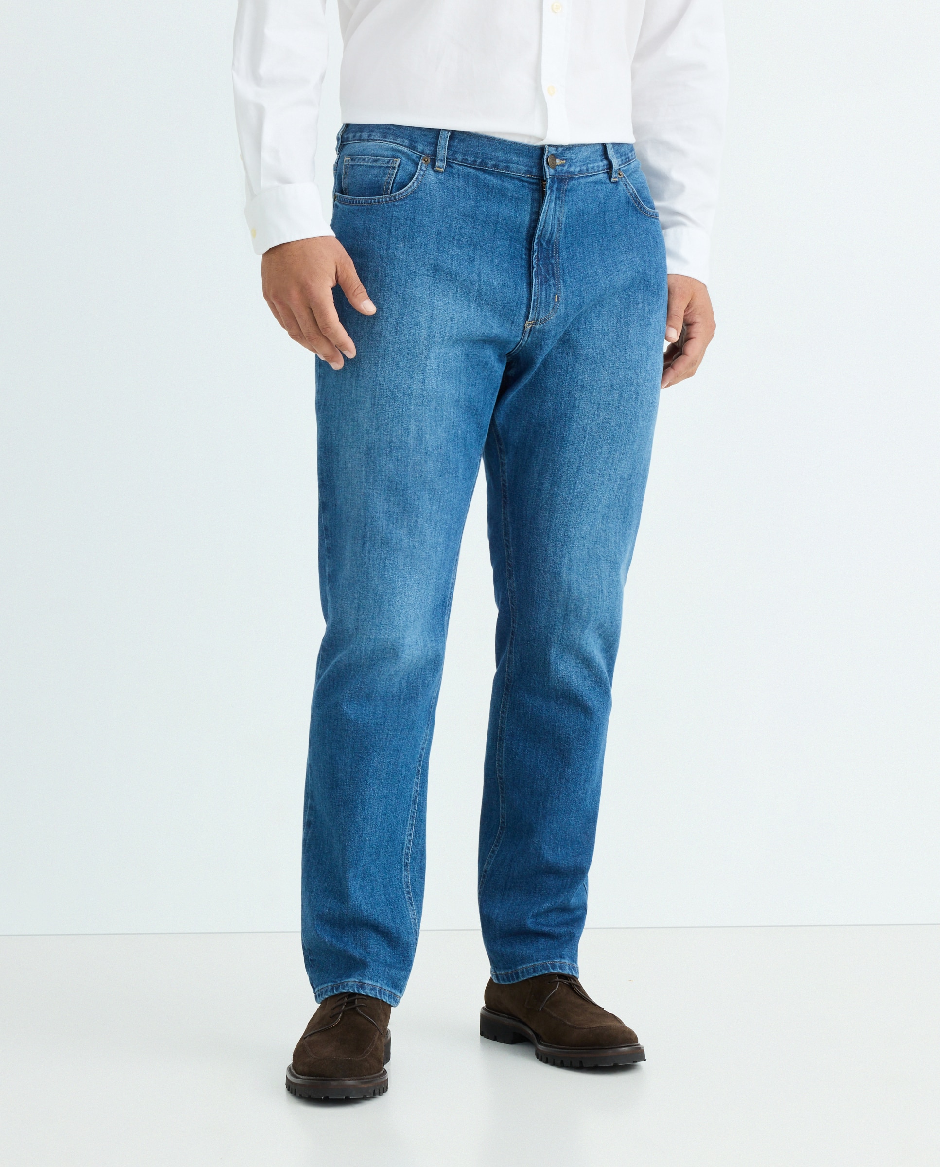 Imagen 2 de Pantalón denim slim fit hombre tallas grandes - Emidio Tucci - Azul Azul
