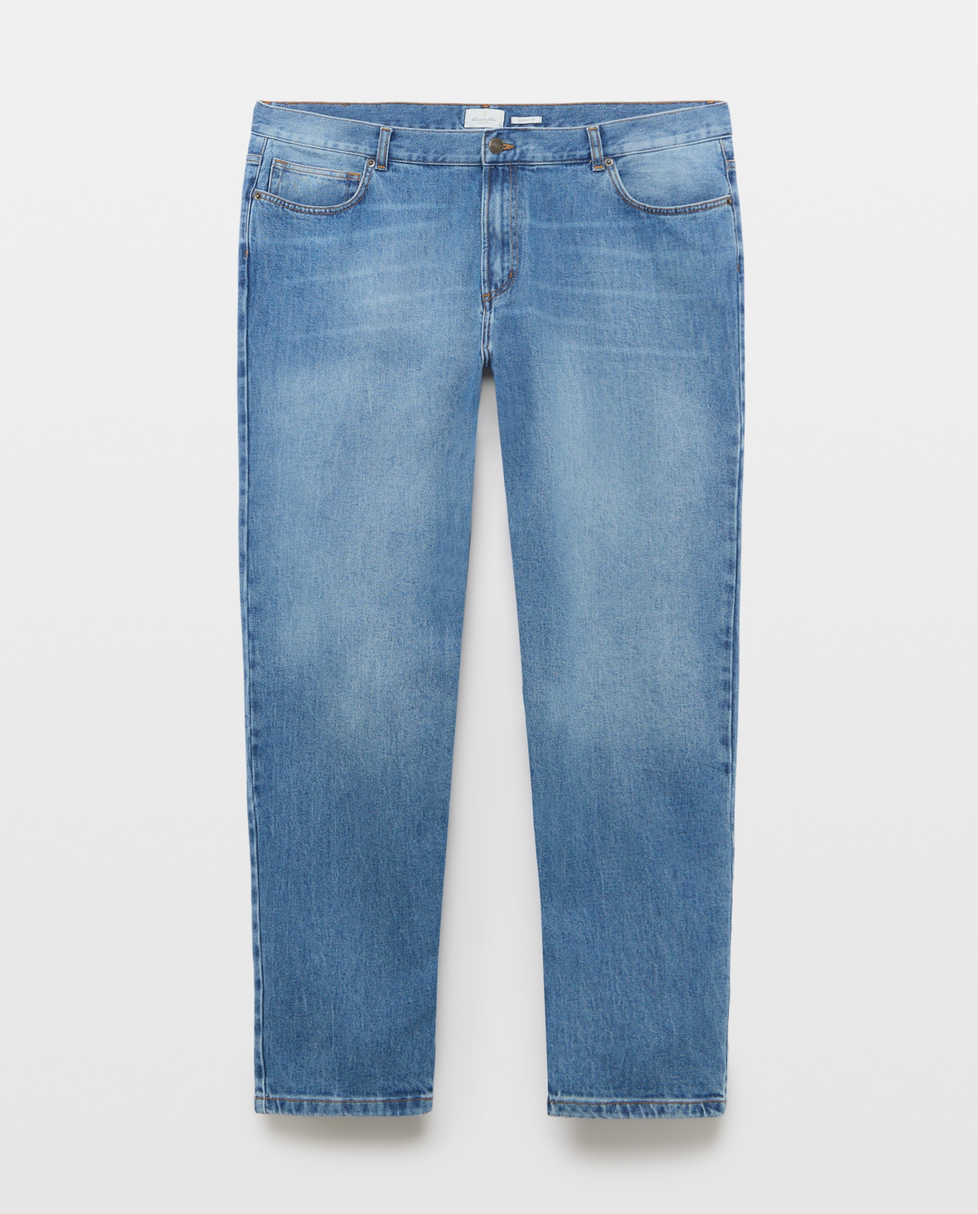 Pantalon de hombre Denim corte chino Fit Regular tallas grandes - Emidio Tucci - Azul índigo Azul índigo-4