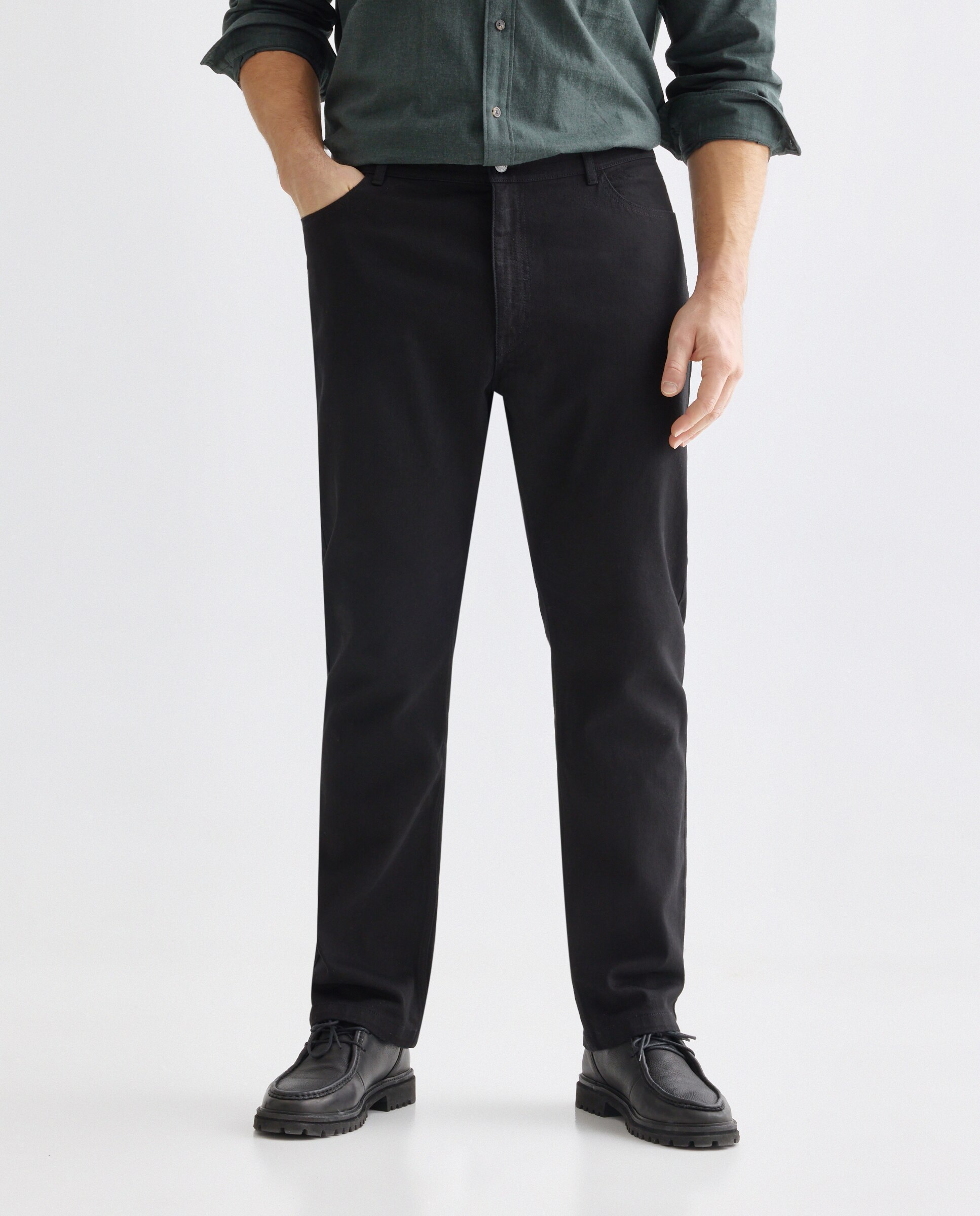 Imagen 2 de Pantalón 5 bolsillos denim negro hombre tallas grandes - Dustin - Negro Negro