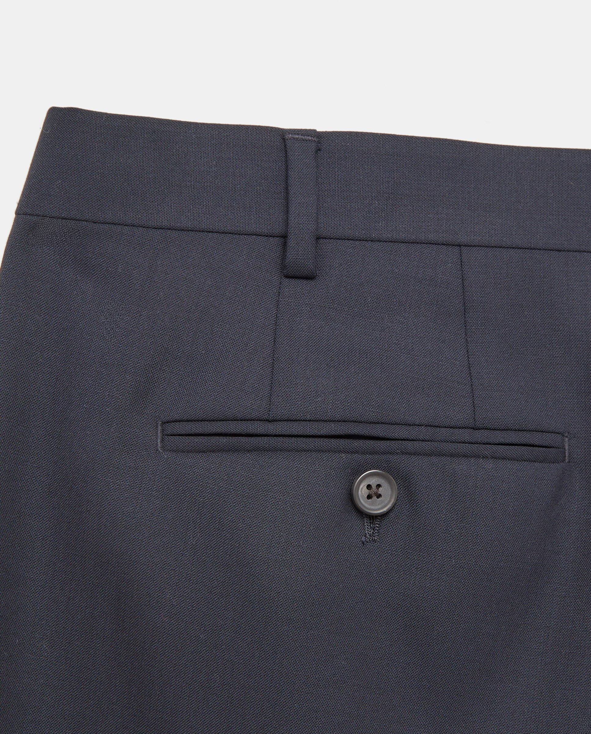 Pantalón separate Custom liso vestir 100% Lana hombre tallas grandes - Emidio Tucci - Azul marino Azul marino-6