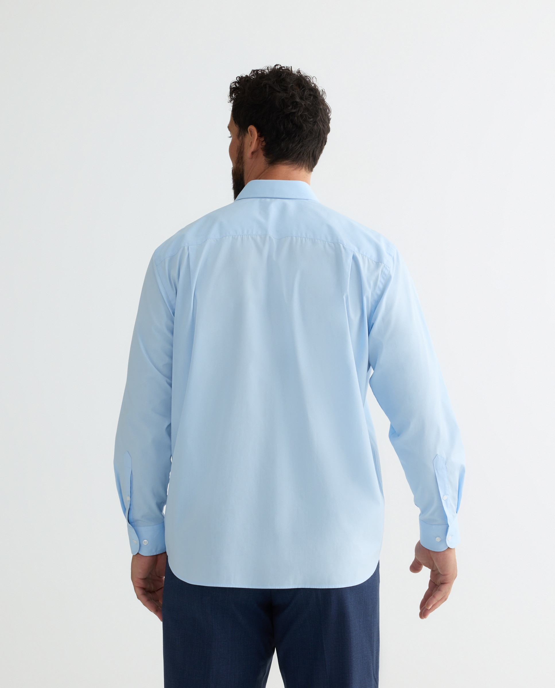 Camisa Formal Tamanhos Grandes Azul-claro-2