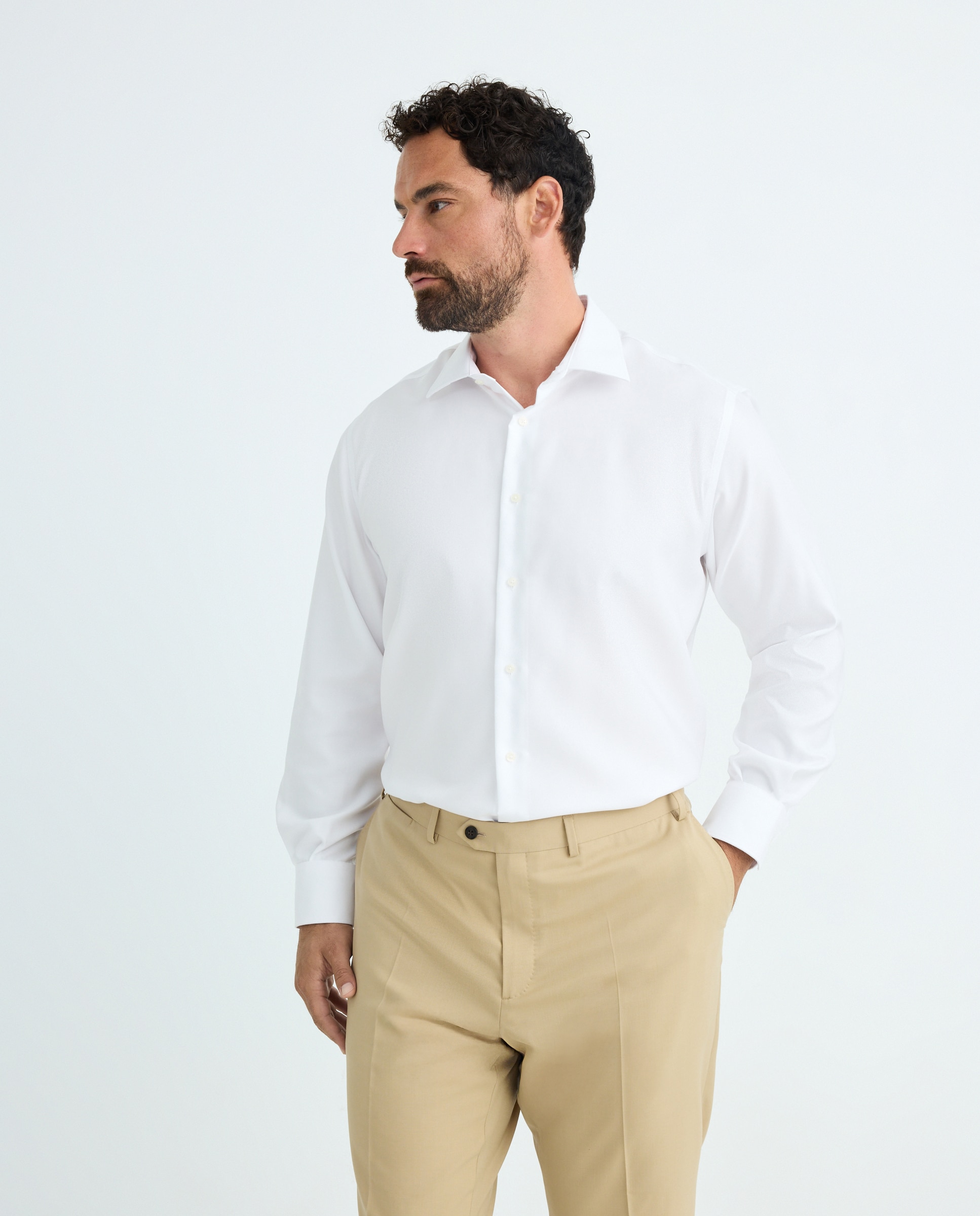 Camisa Formal Tamanhos Grandes Branco-1