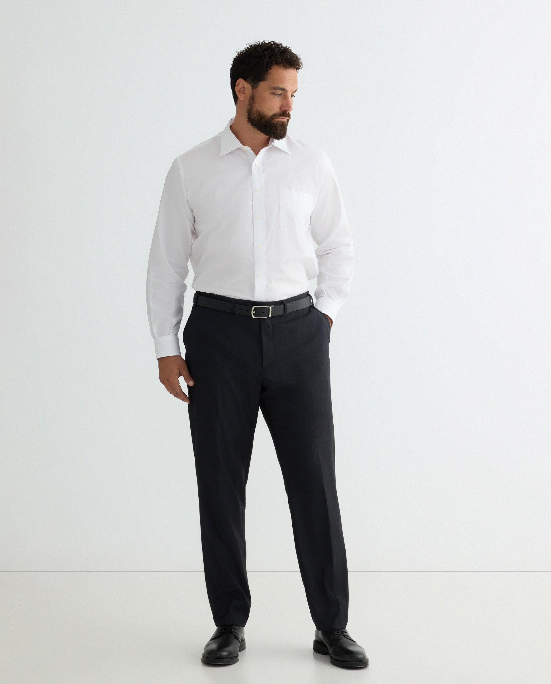 Camisa Formal Tamanhos Grandes Branco-3