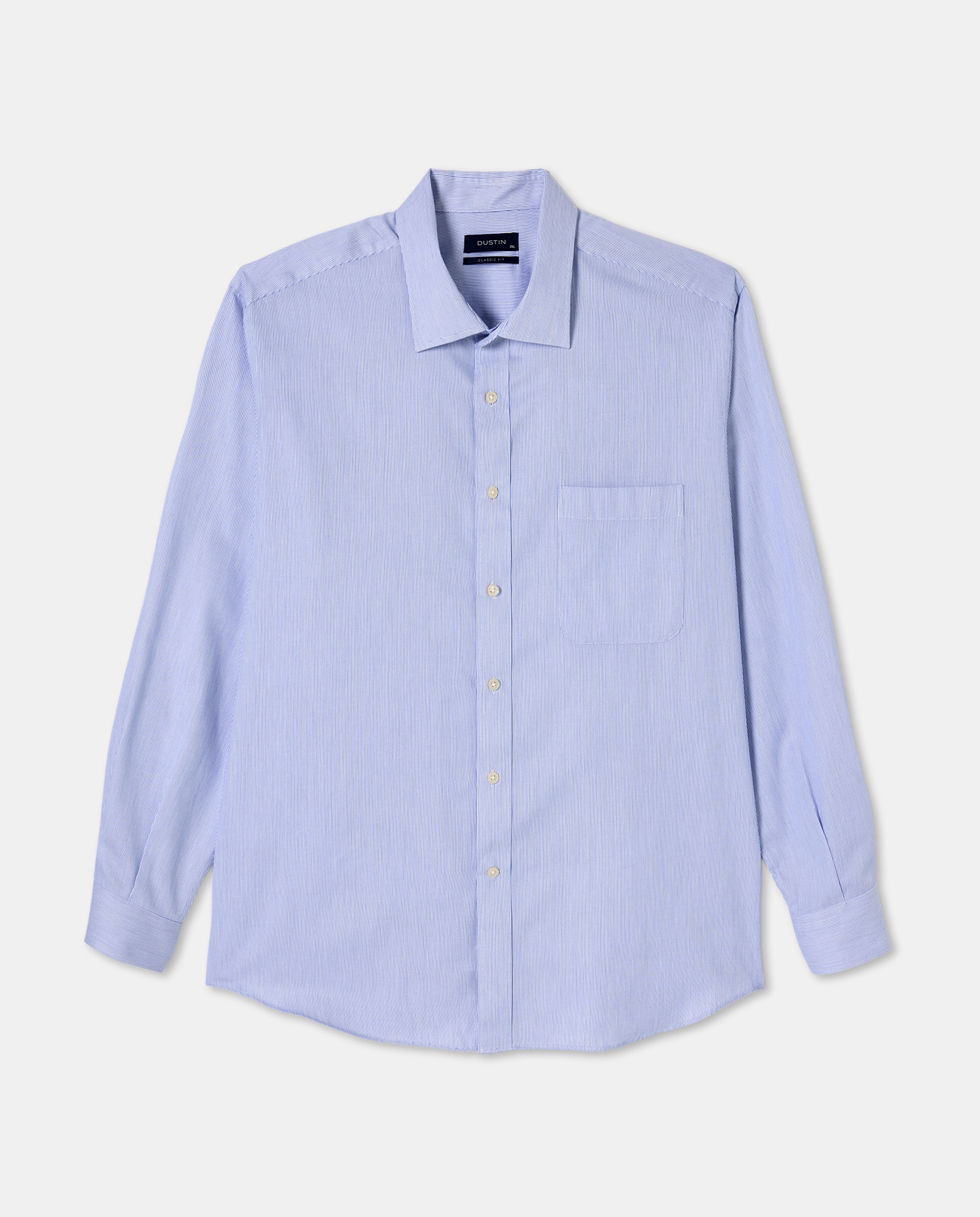 Camisa Clássica Multirriscas Tamanhos Grandes Azul-marinho-4