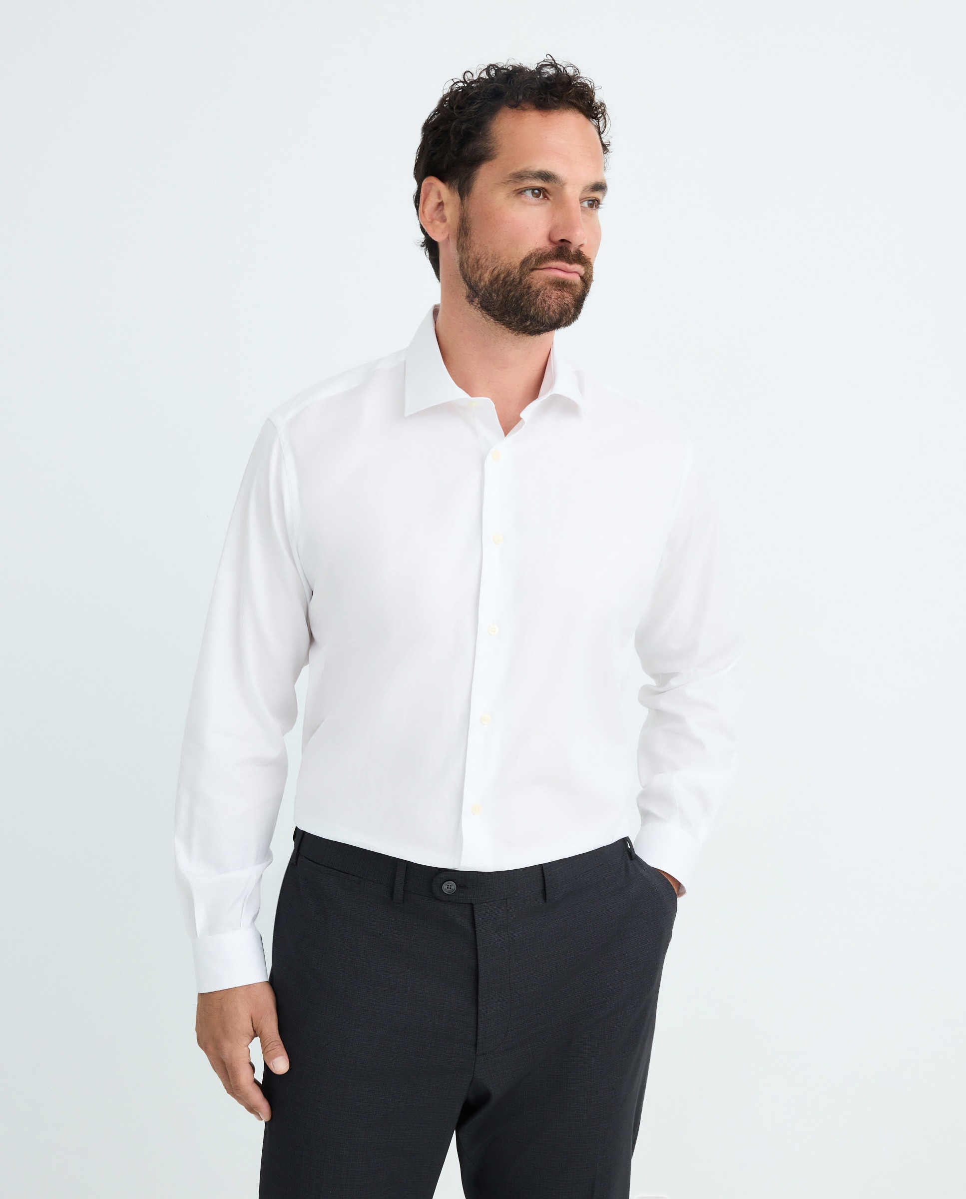 Camisa Formal Tamanhos Grandes Branco-1
