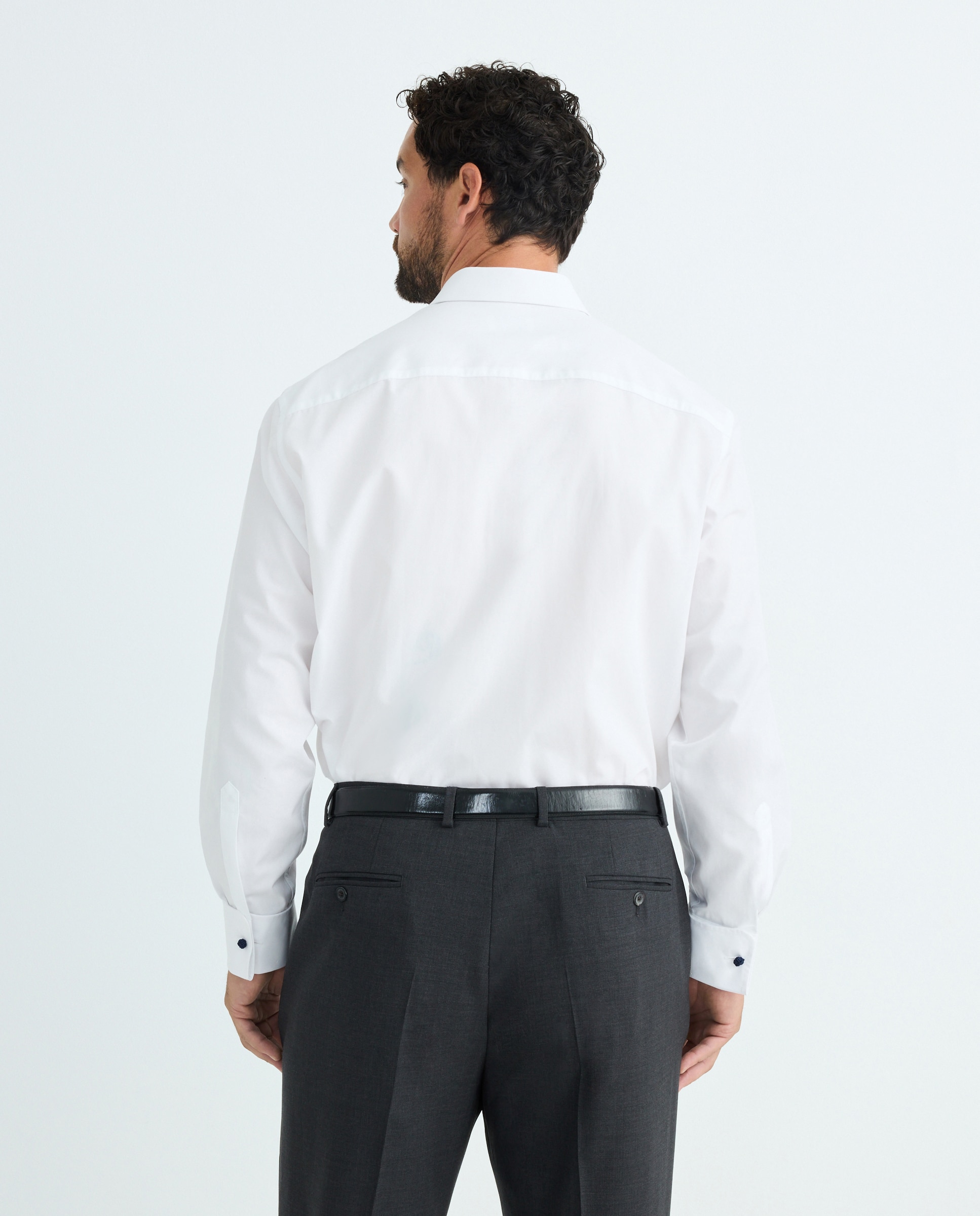Camisa Clássica Tamanhos Grandes Branco-4