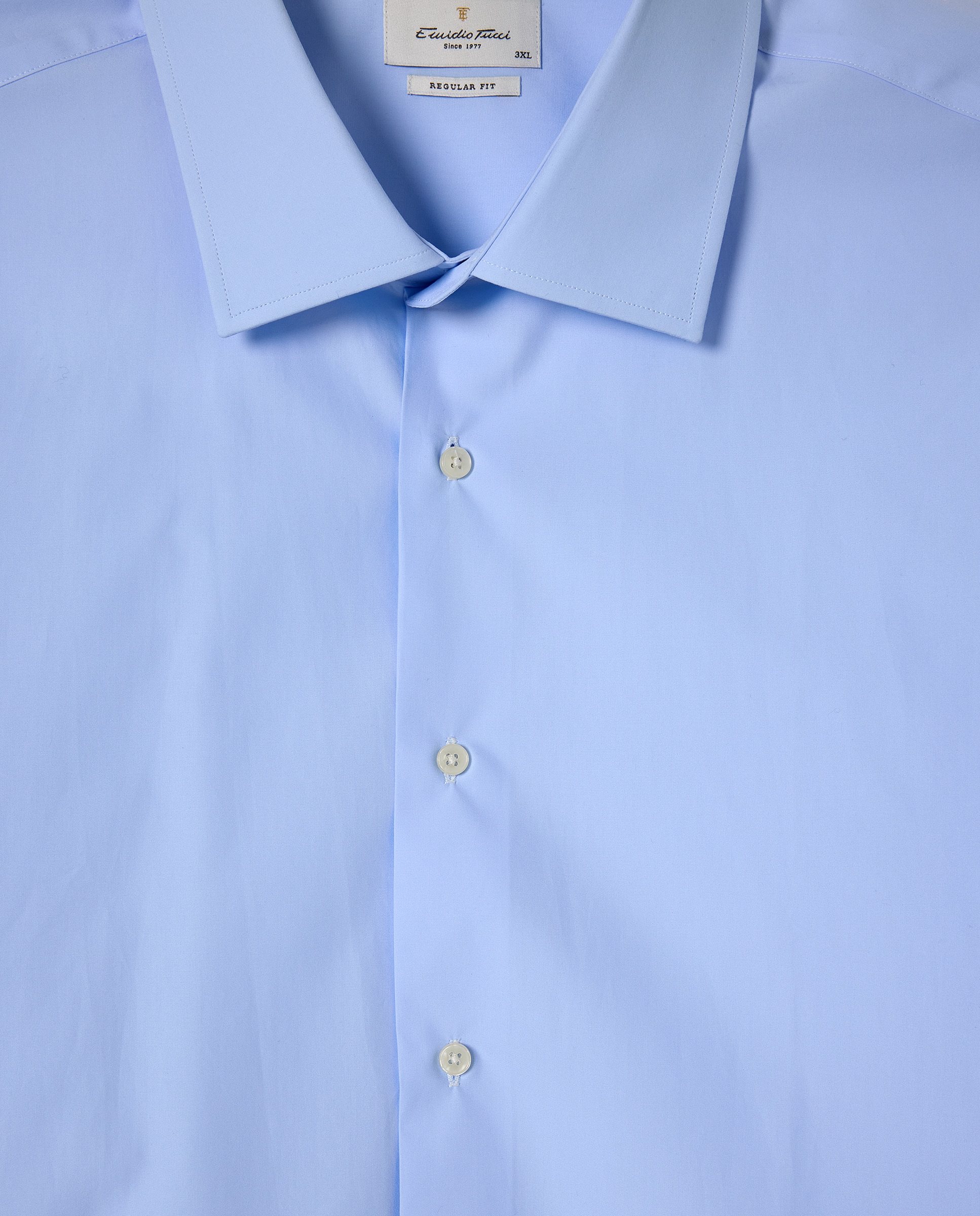 Camisa Clássica Tamanhos Grandes Azul-claro-6
