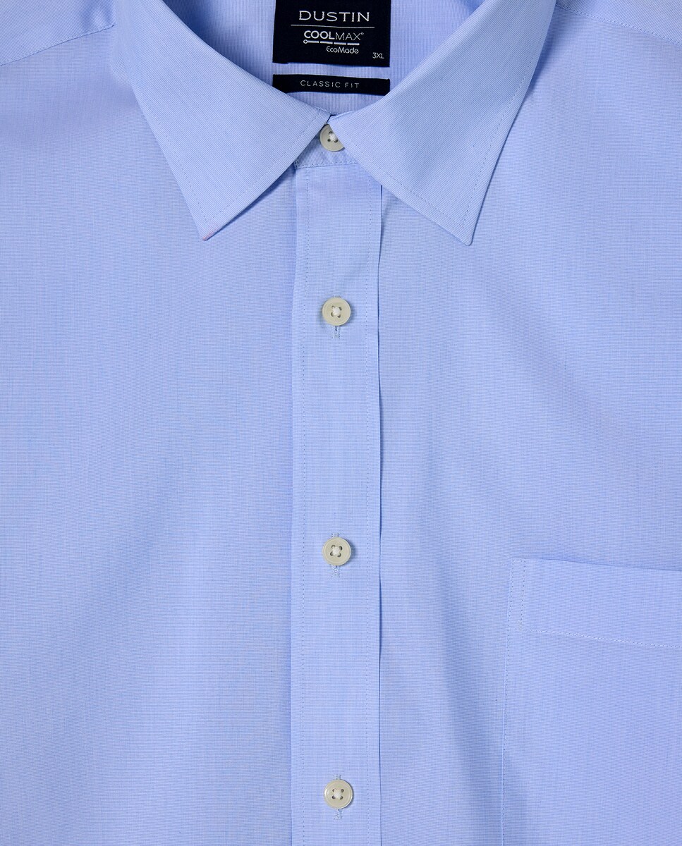 Camisa Formal de Manga Comprida Coolmax Azul-claro-5
