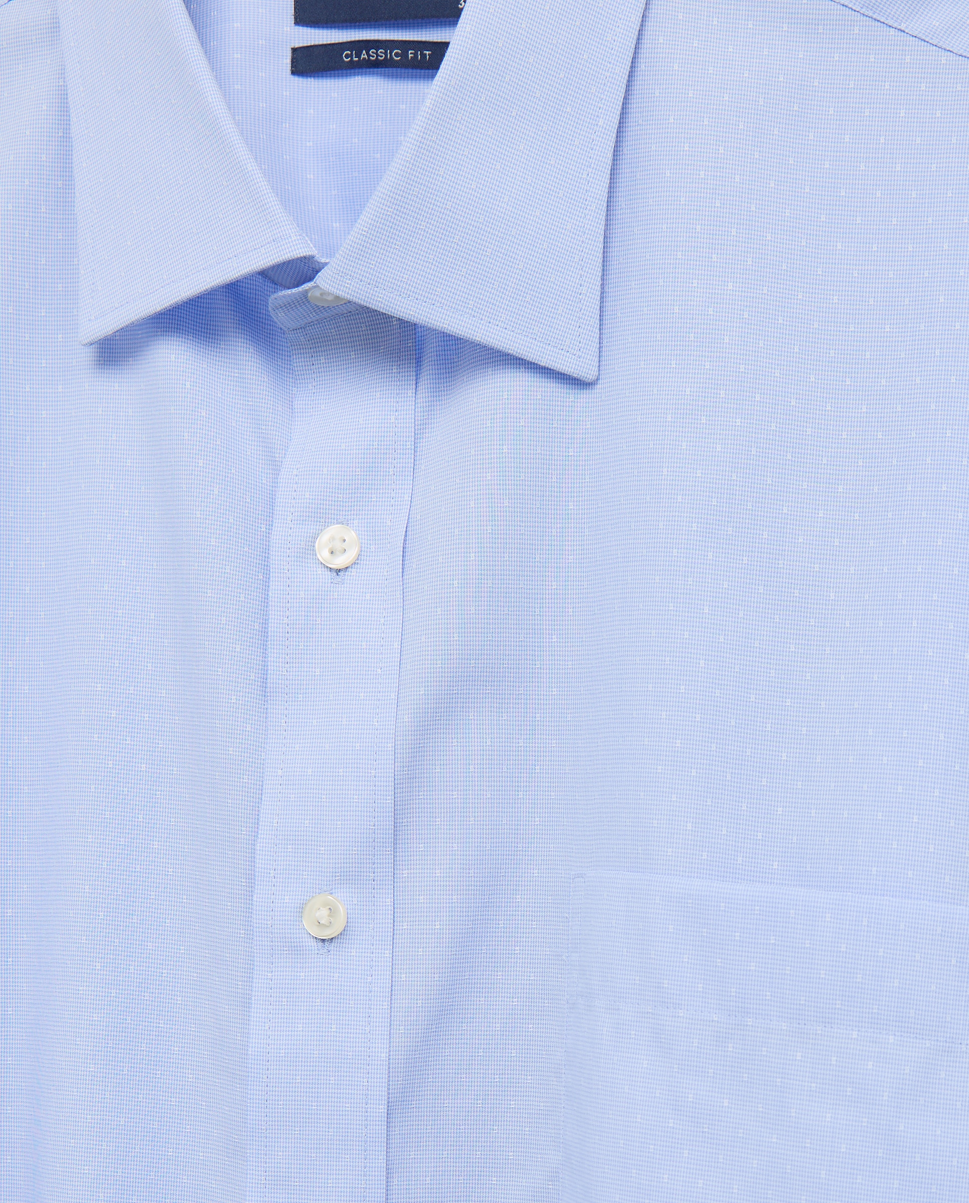 Camisa Clássica Tamanhos Grandes Classic Fit Dobby com Manga Comprida 400 Azul-5