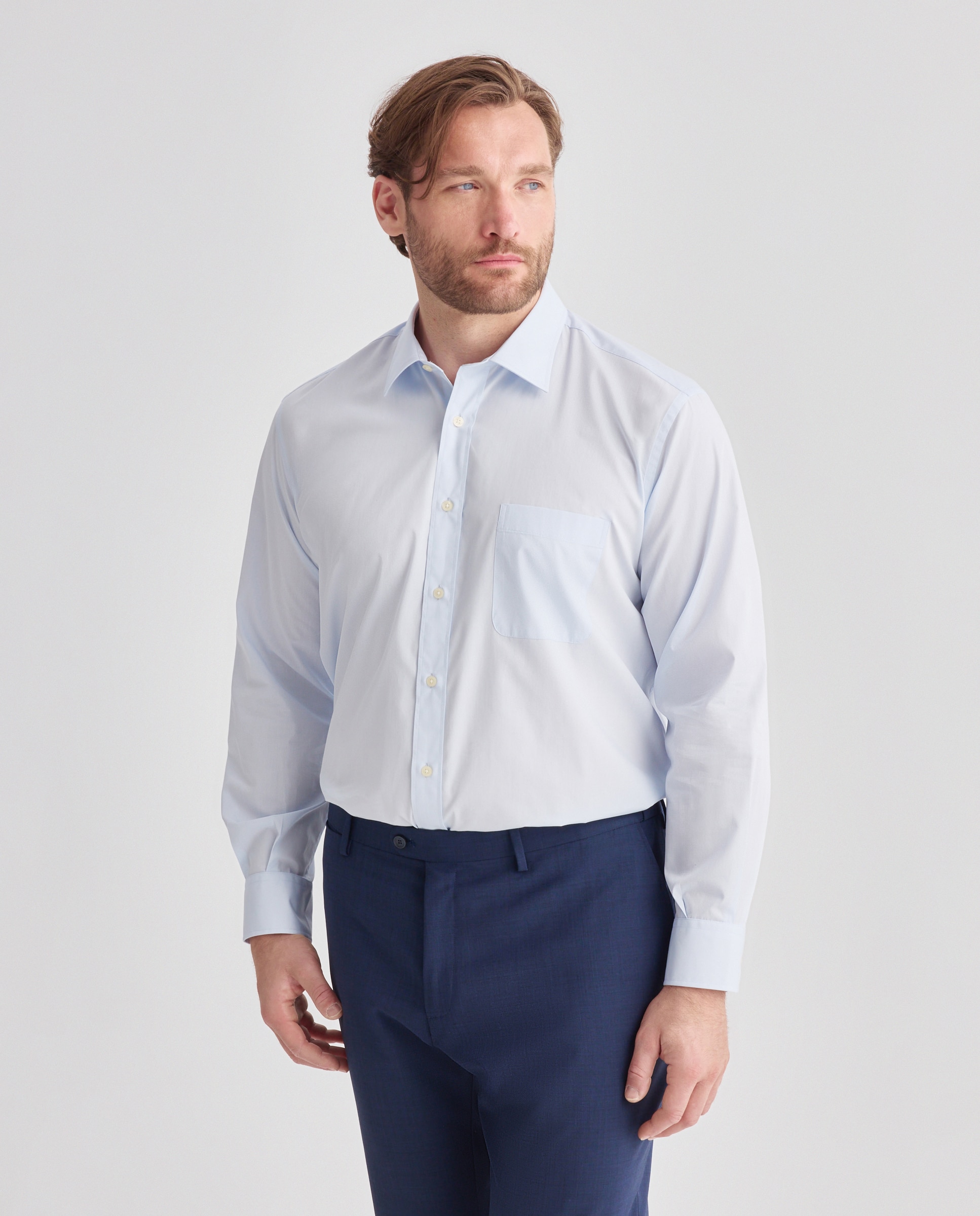 Camisa de manga larga de vestir coolmax. - Dustin - Gris claro Gris claro-1