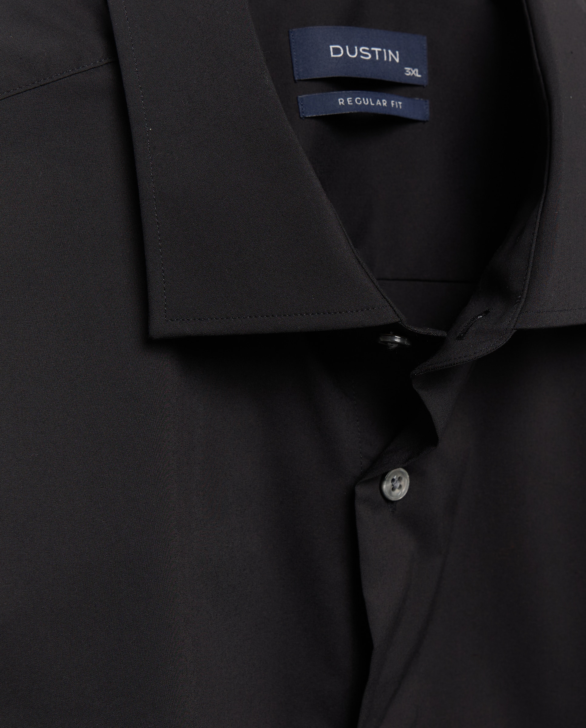 Camisa de vestir tallas grandes con stretch fit regular. - Dustin - Negro Negro-5