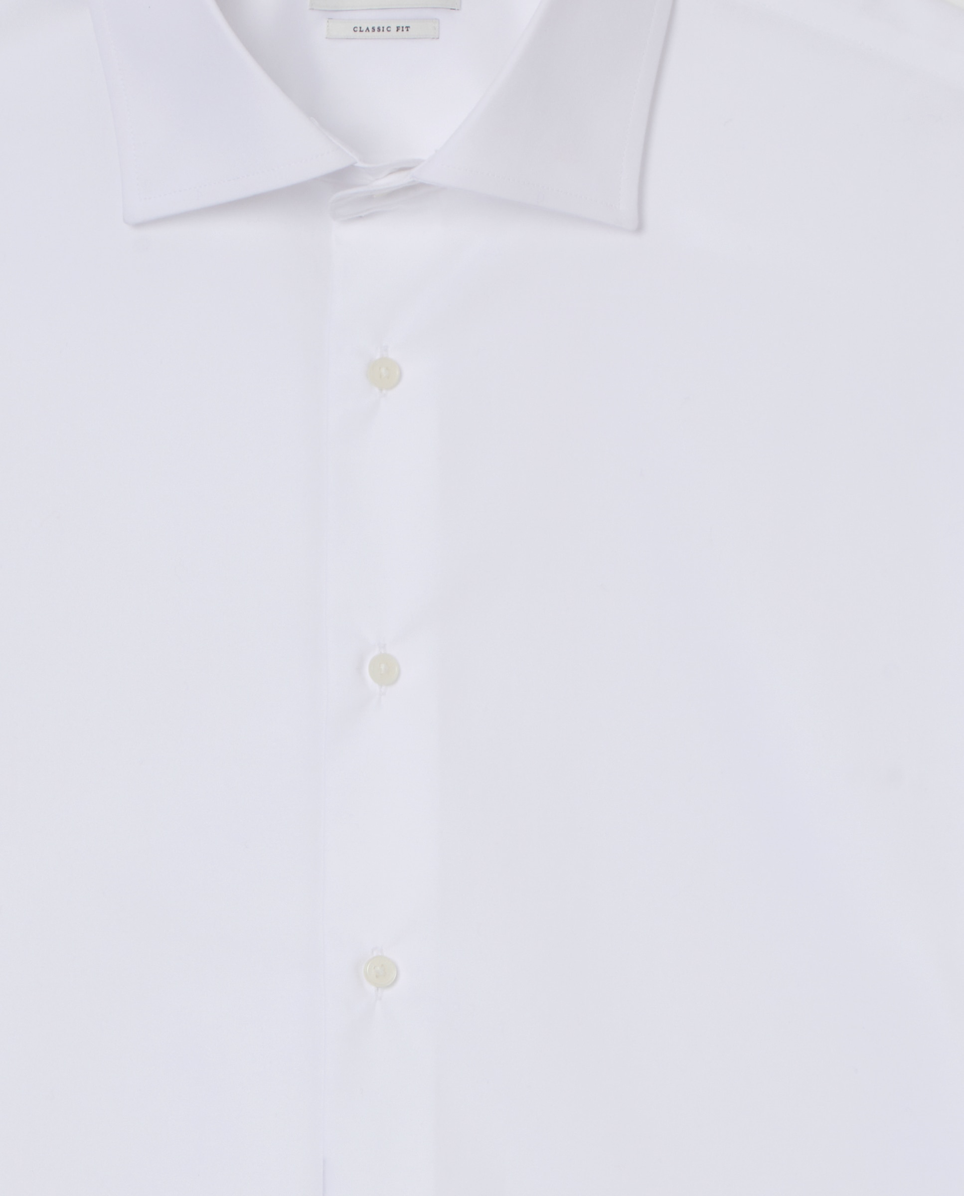 Camisa Formal Lisa em Popelina Non Iron com Punho Simples Branco-5